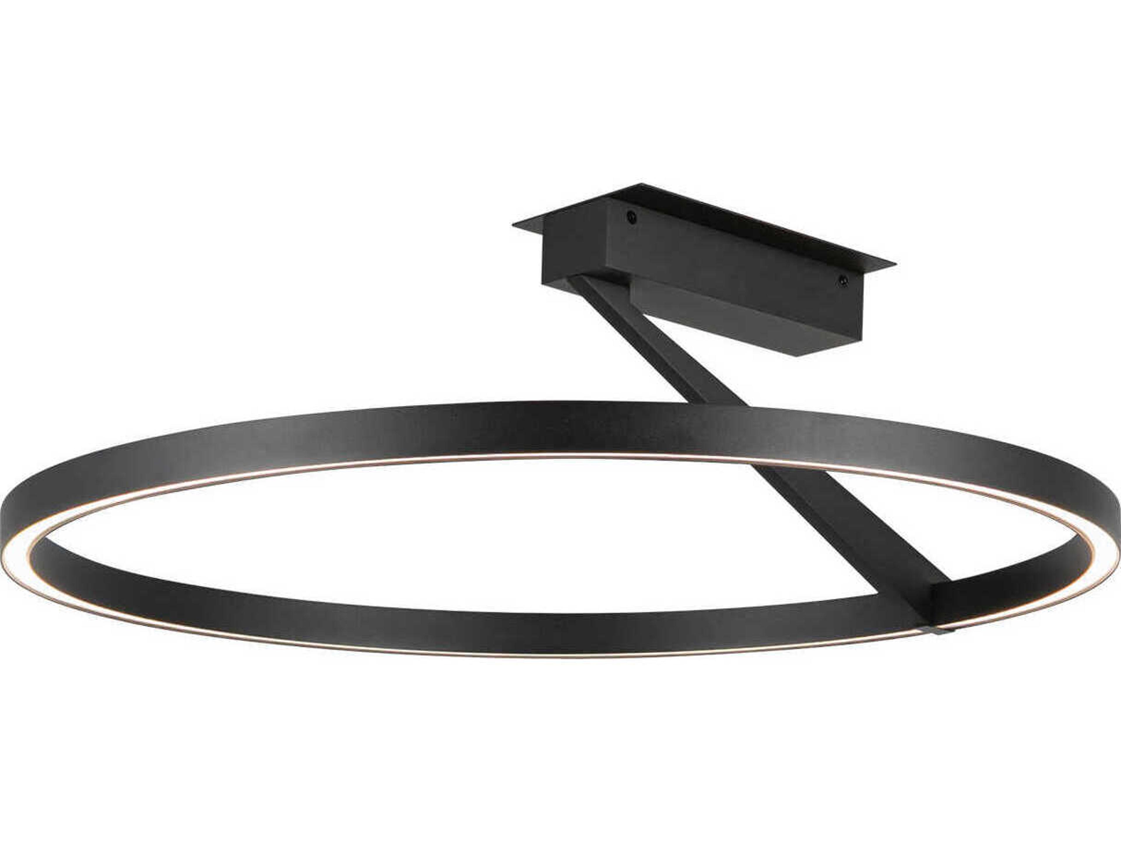 Kuzco Lighting Roda Black Round Semi Flush Mount