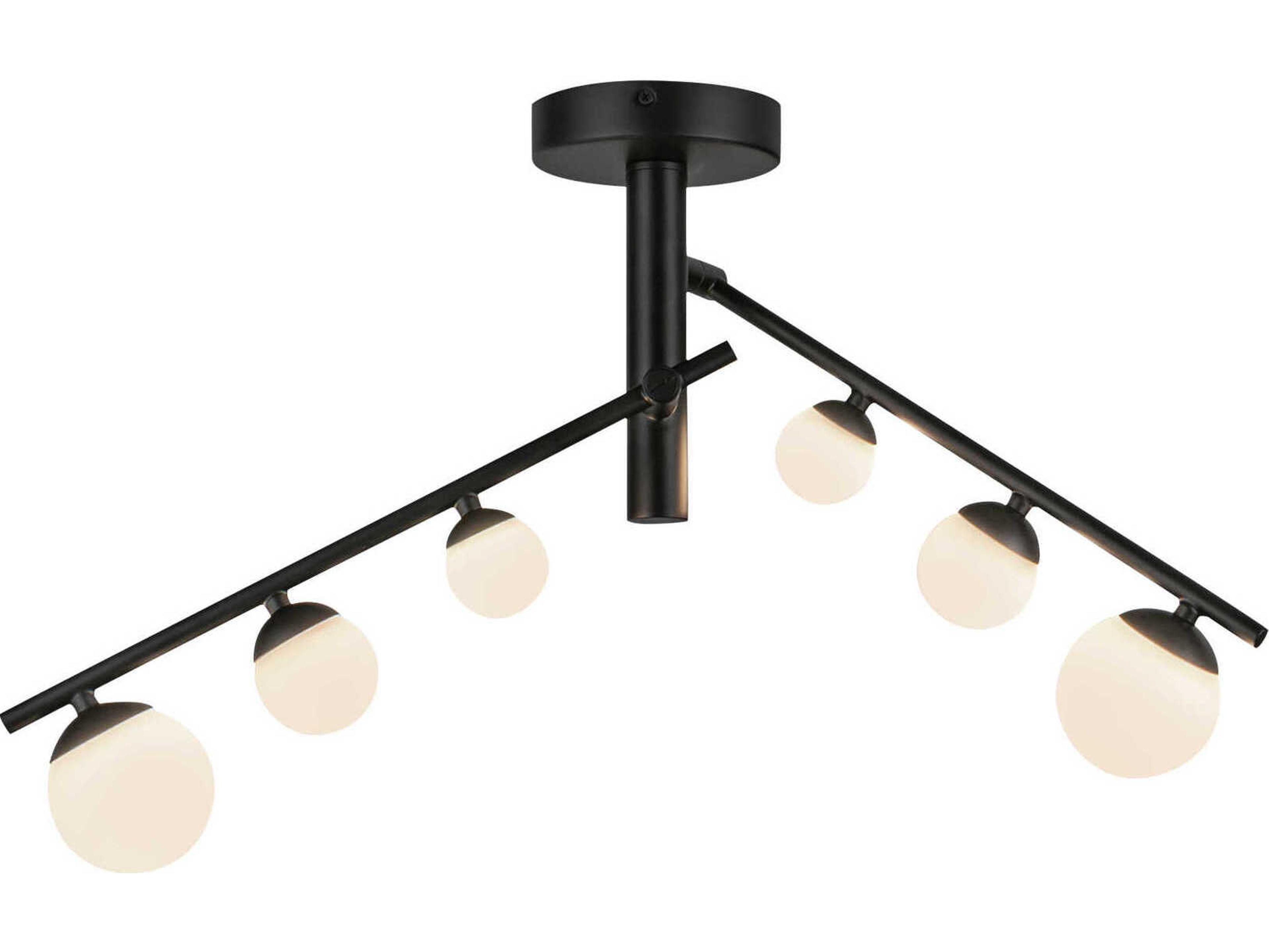 Kuzco Lighting Juniper Black Globe Semi Flush Mount