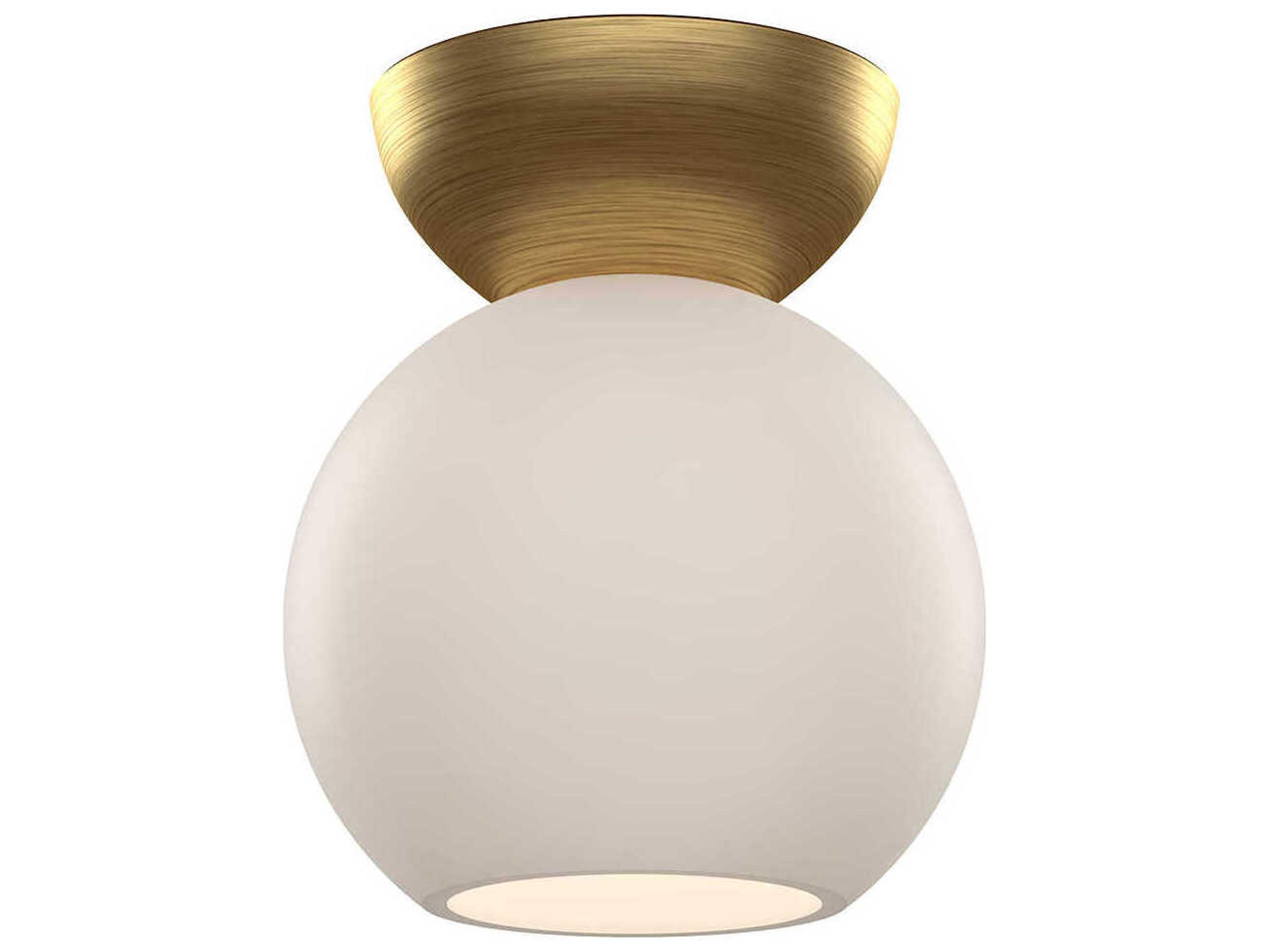 Kuzco Lighting Arcadia 1-Light Brushed Gold Globe Semi Flush Mount
