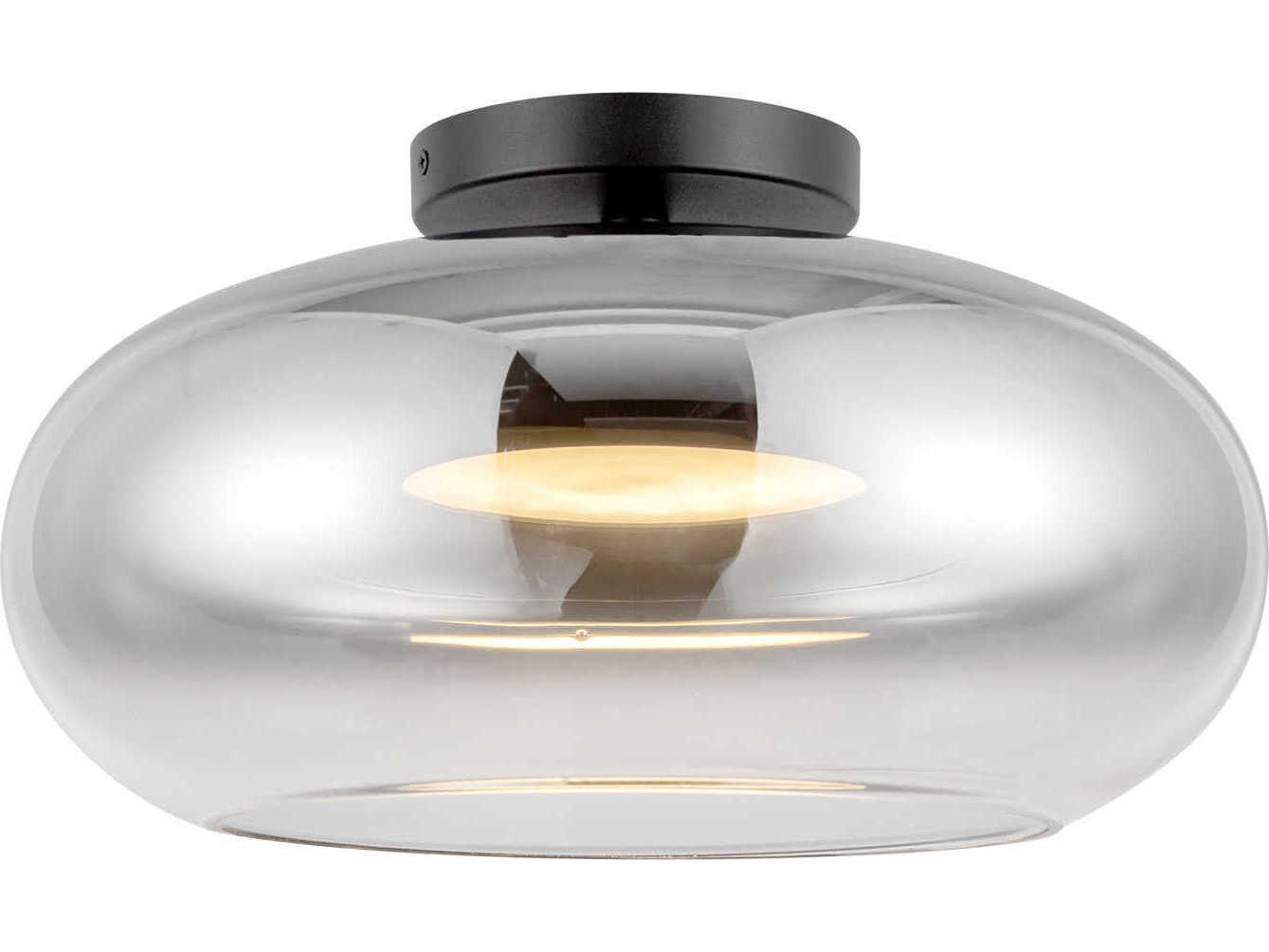 Kuzco Lighting Trinity Black Chrome Semi Flush Mount