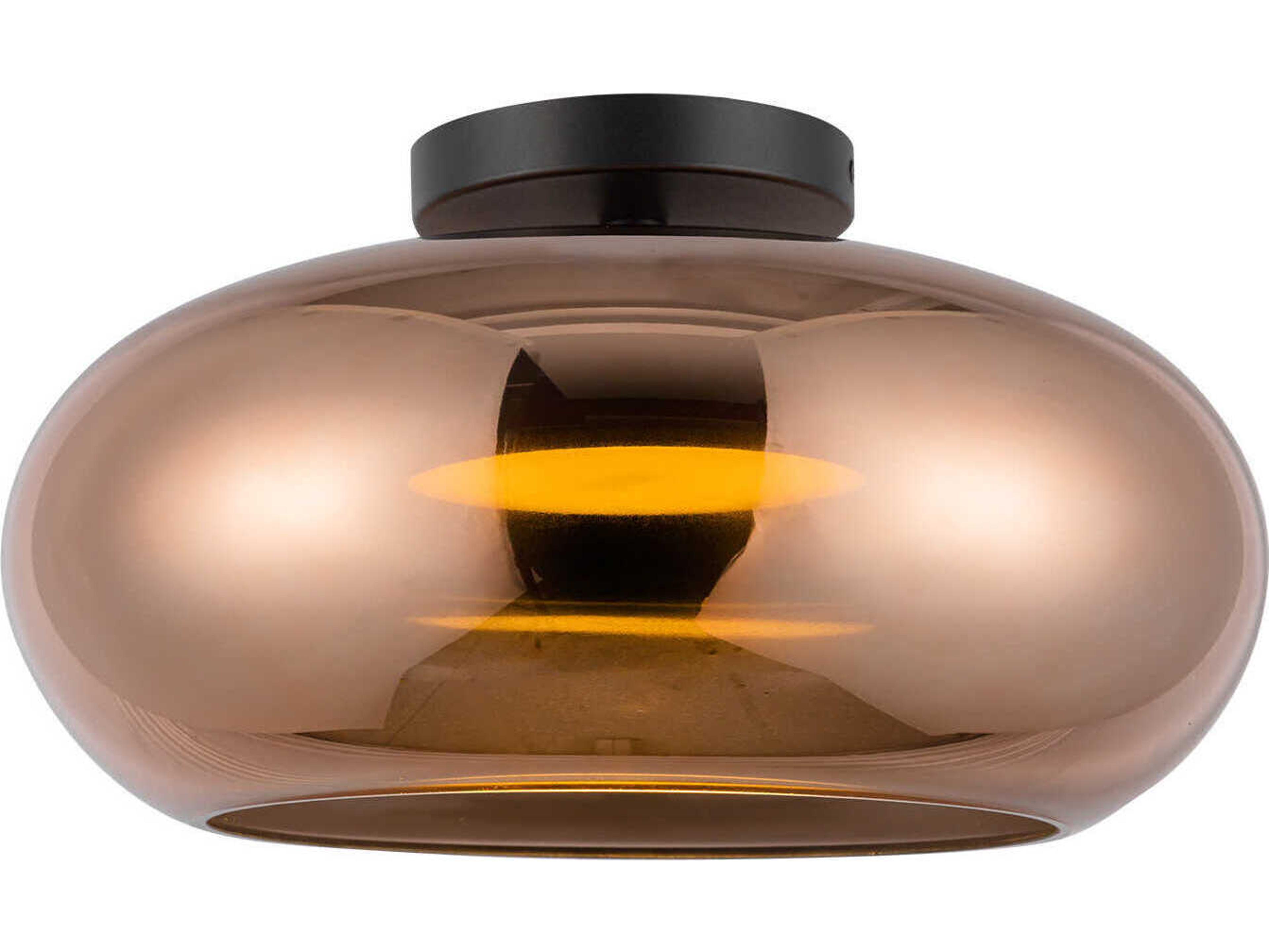 Kuzco Lighting Trinity Black Copper Semi Flush Mount