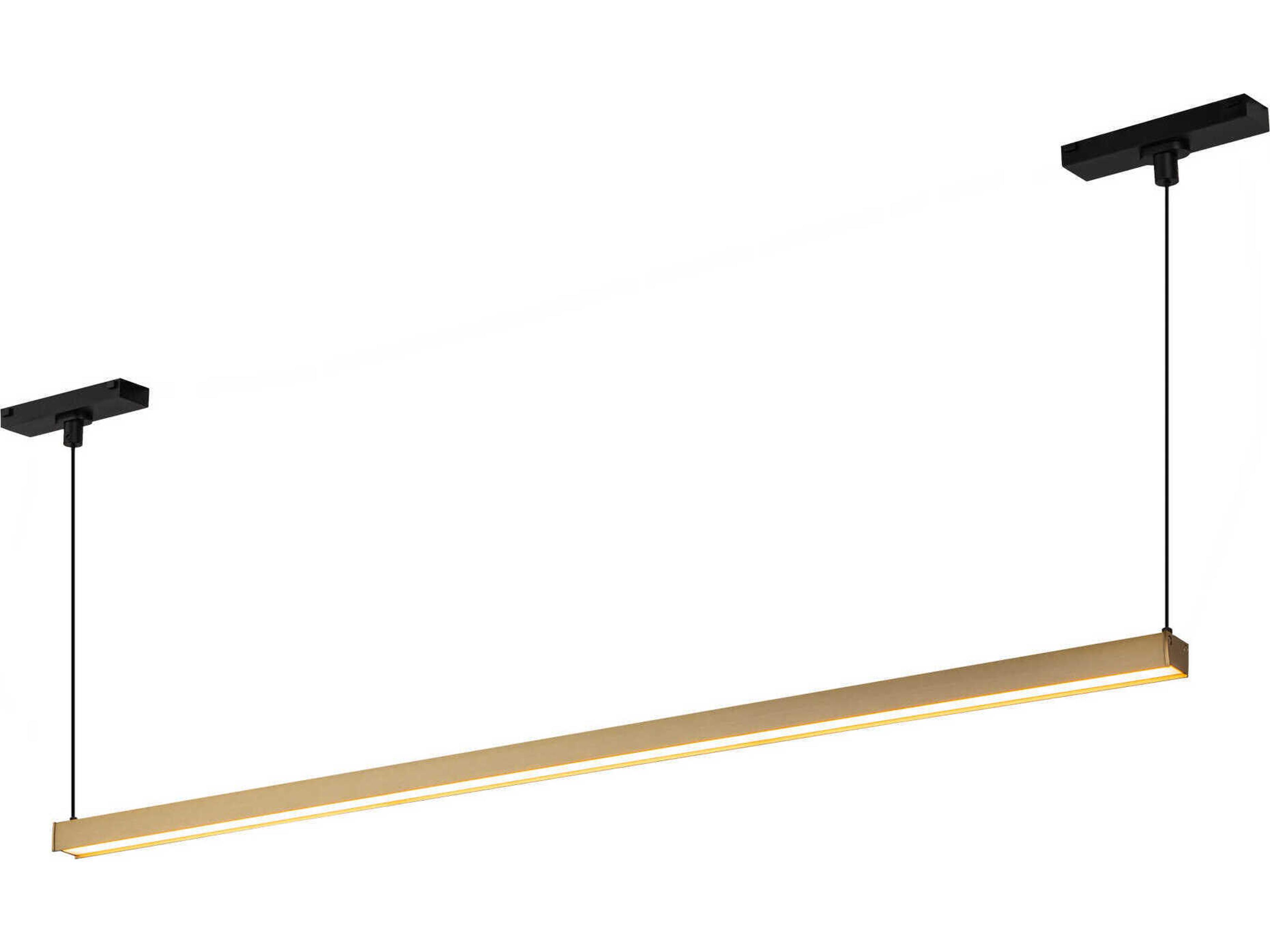 Kuzco Lighting Mira Brushed Gold Trilo Track Linear Pendant