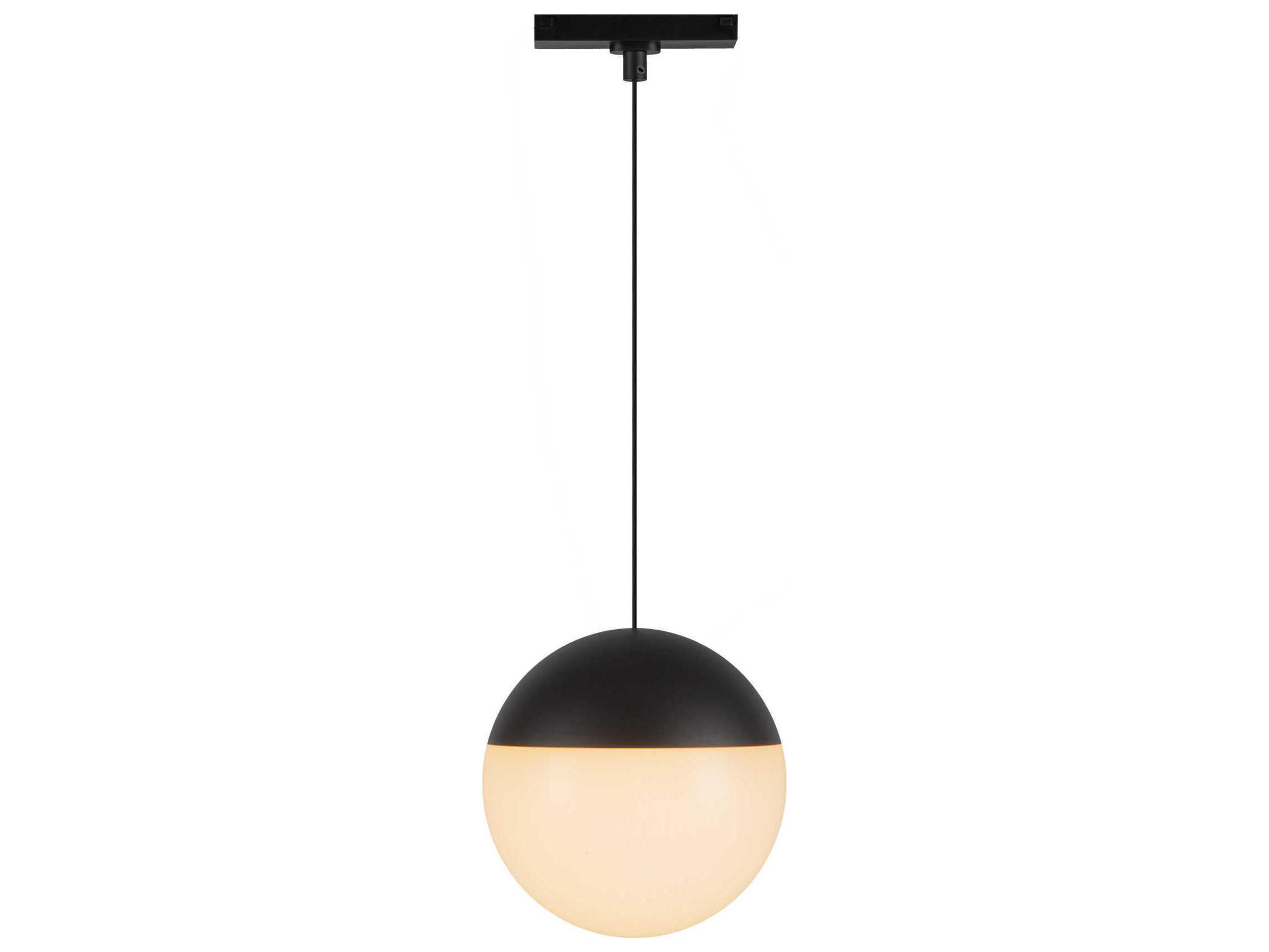 Kuzco Lighting Monae Black Globe Trilo Track Pendant