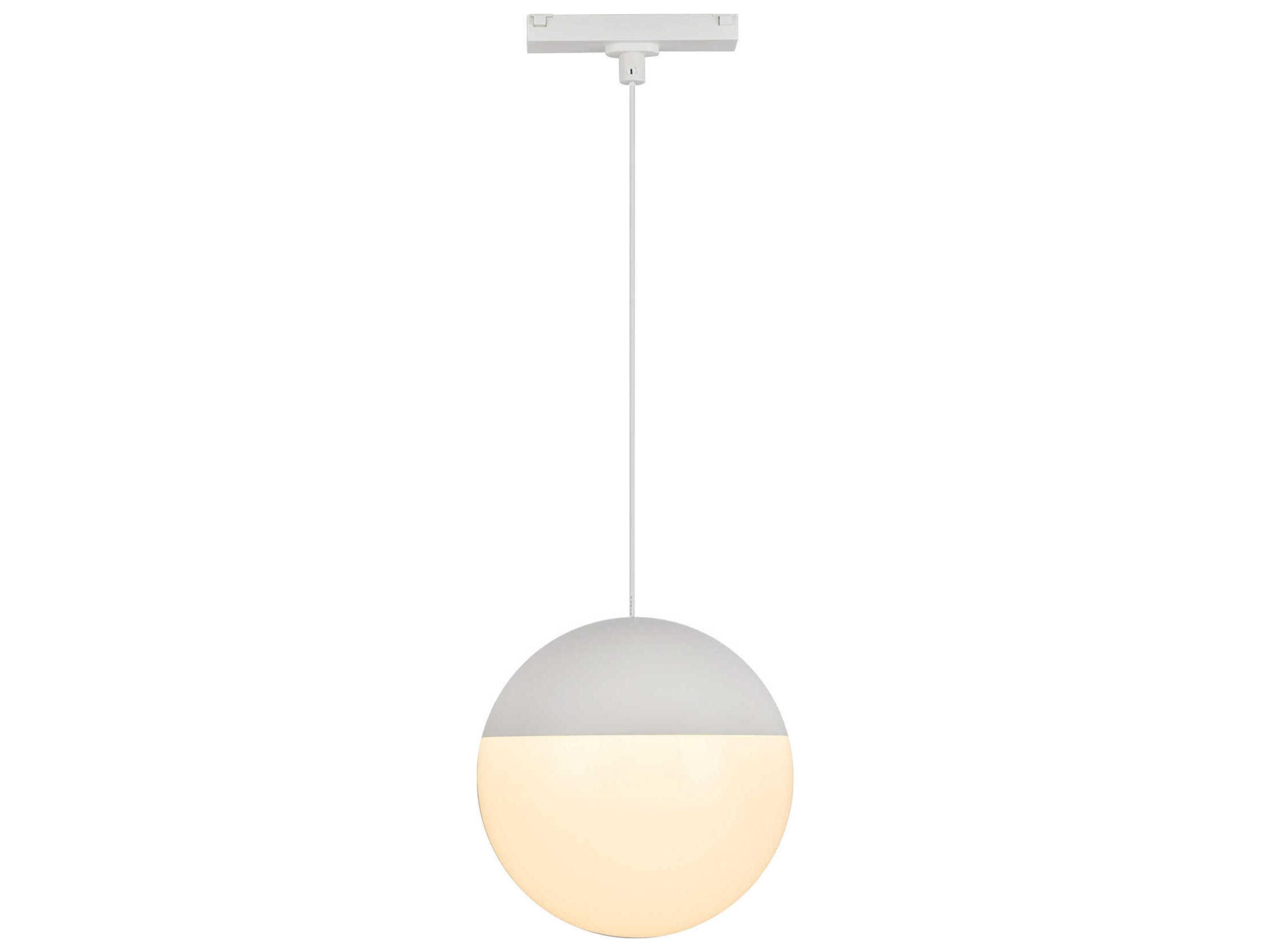 Kuzco Lighting Monae White Globe Trilo Track Pendant