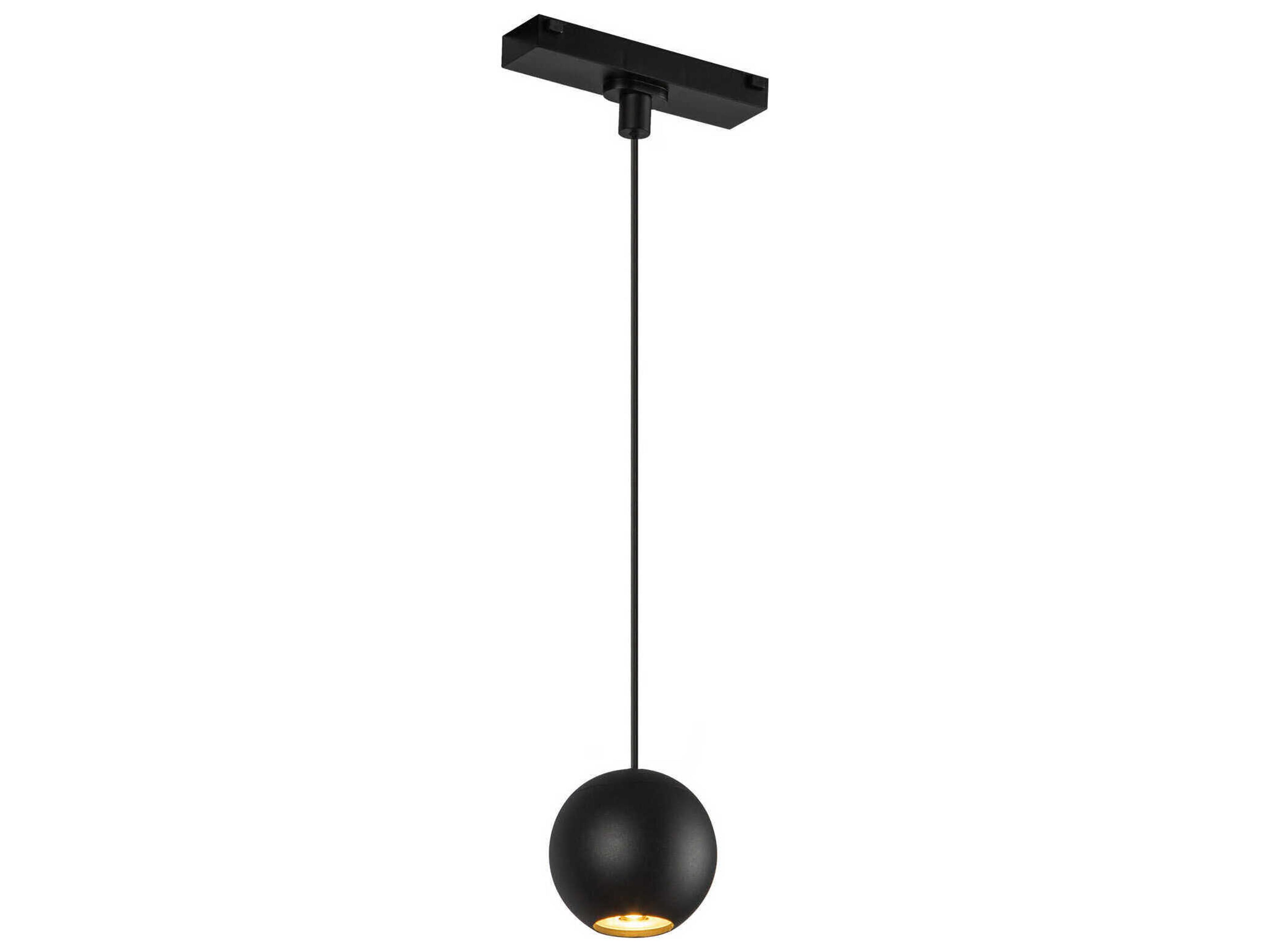 Kuzco Lighting Faria Black Globe Trilo Track Pendant