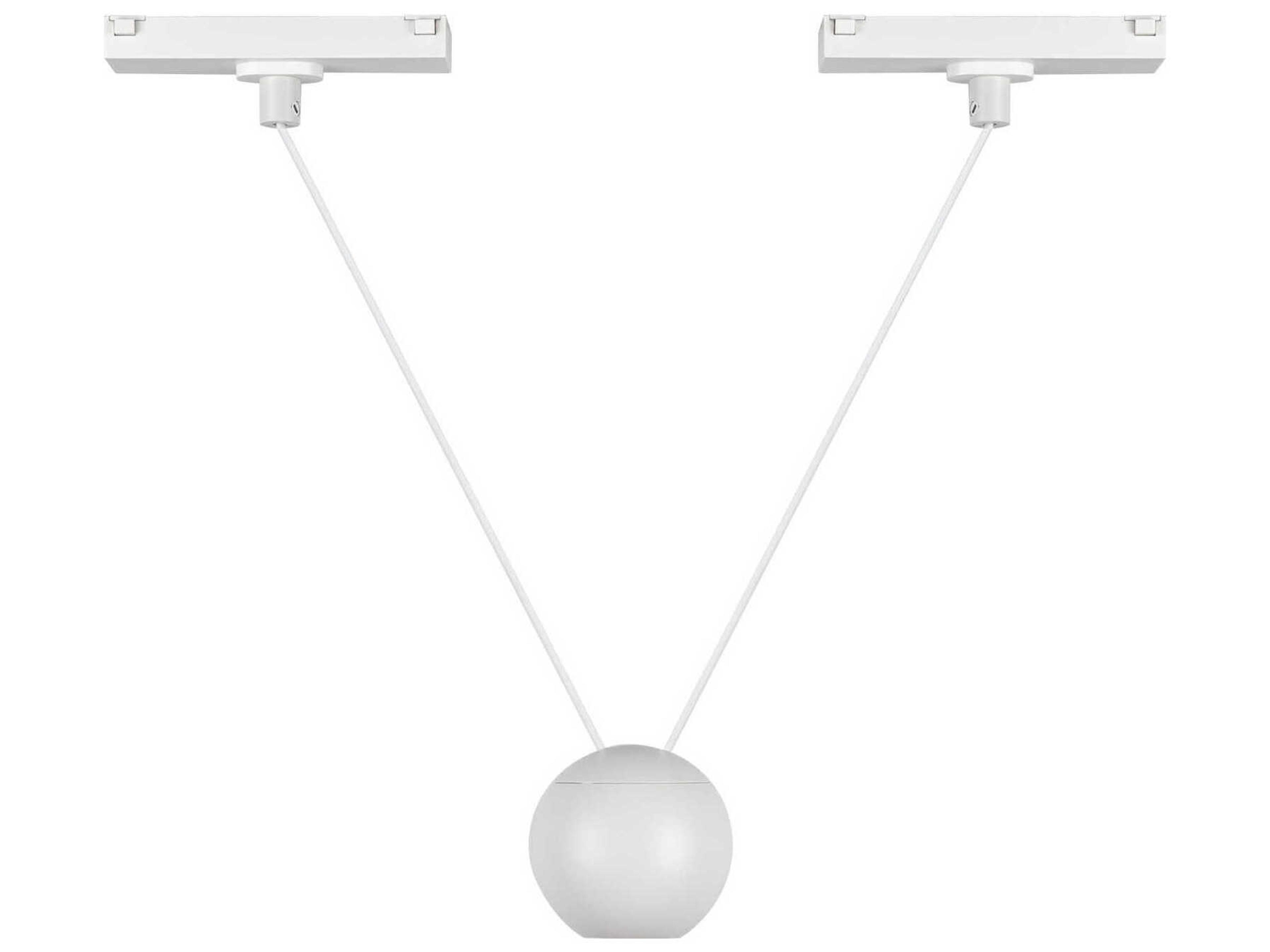 Kuzco Lighting Faria Double White Globe Trilo Track Pendant
