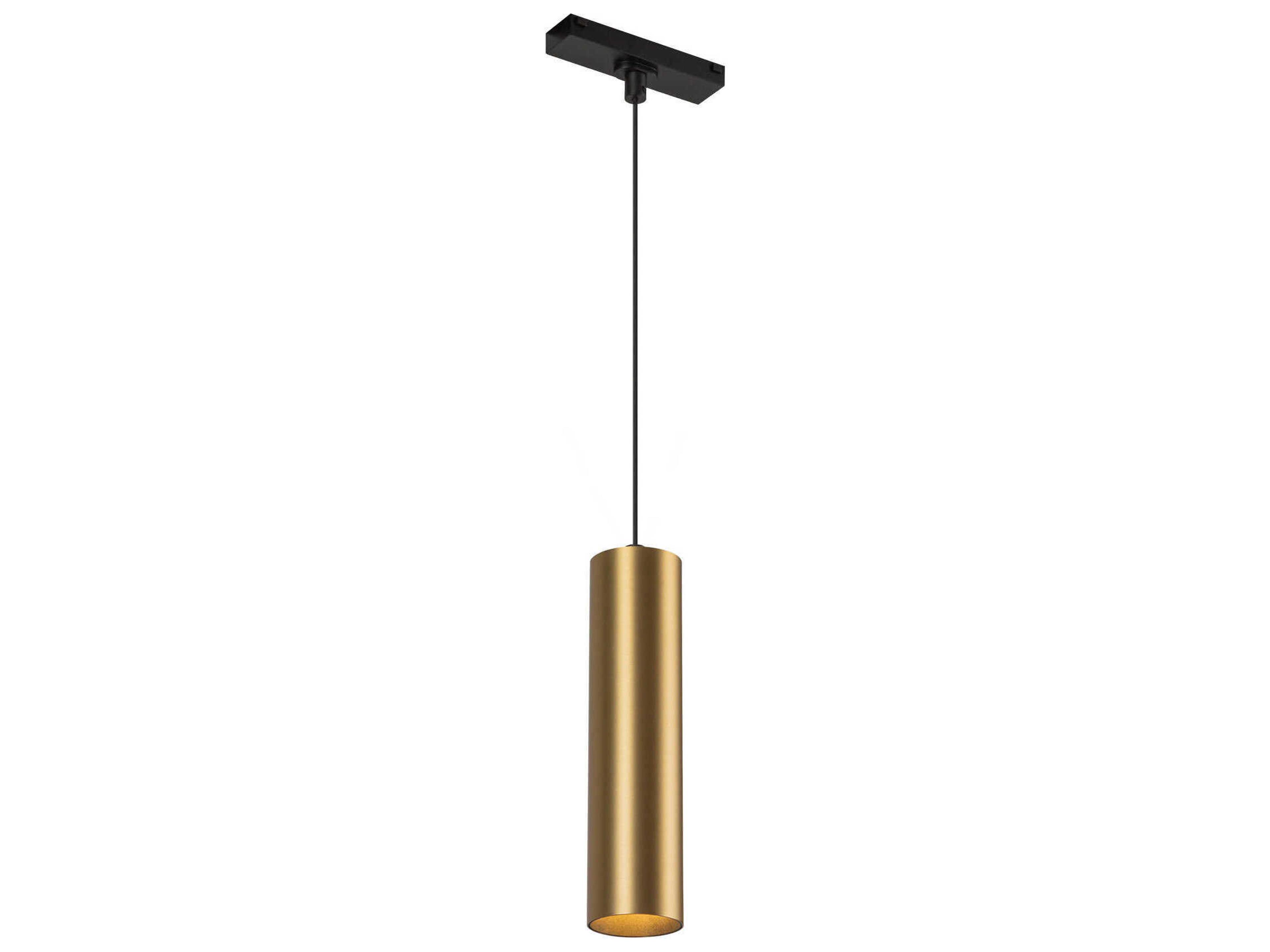 Kuzco Lighting Remuda Brushed Gold Cylinder Mini Pendant