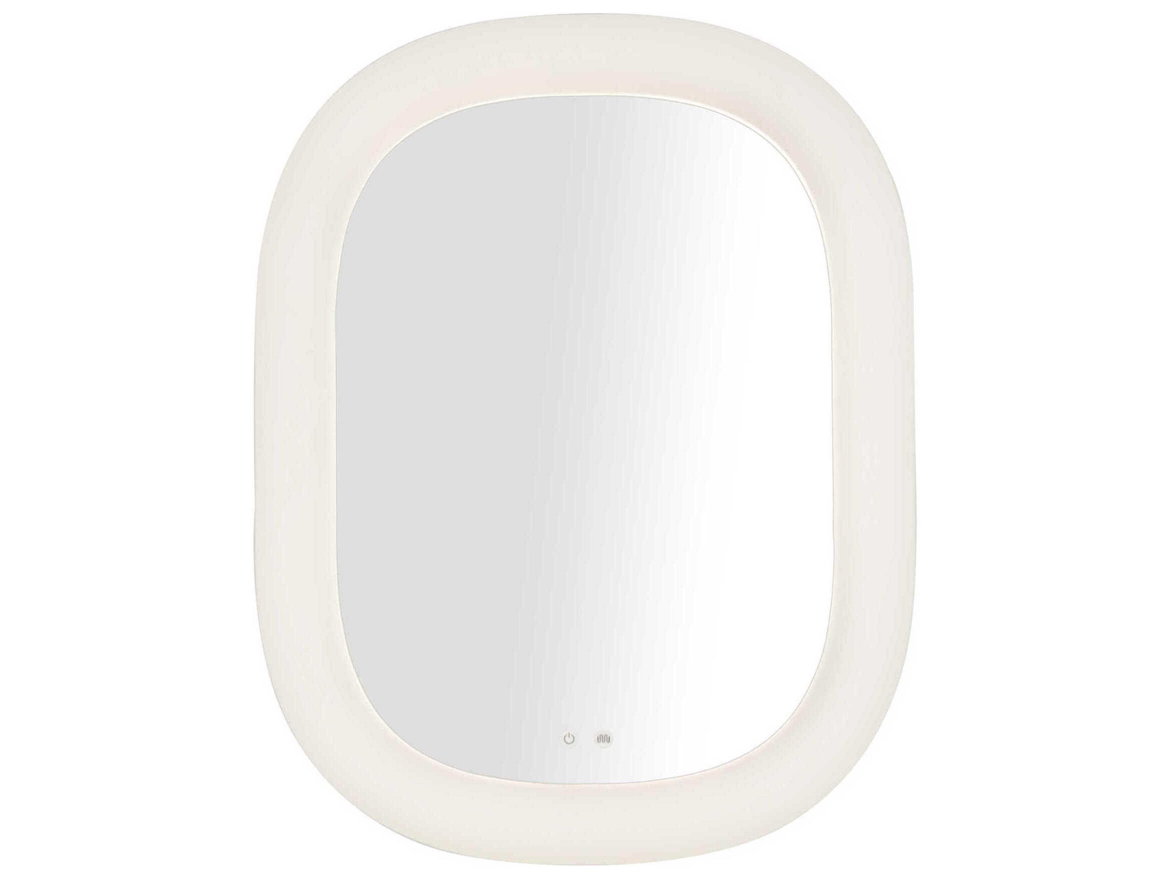 Kuzco Lighting Float White Oval Wall Mirror