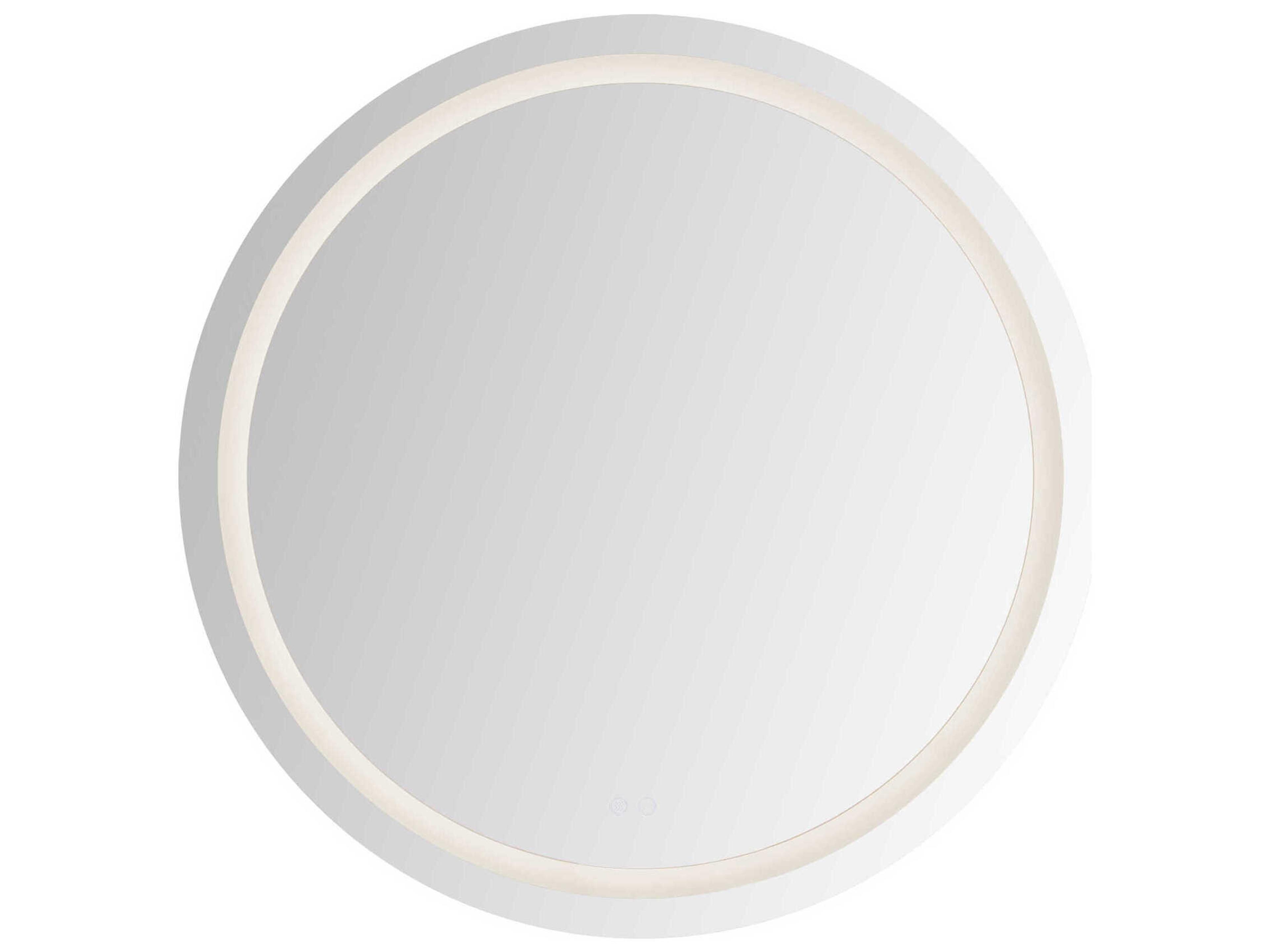 Kuzco Lighting Hillmont Sandblasted Merc Edge Round Wall Mirror