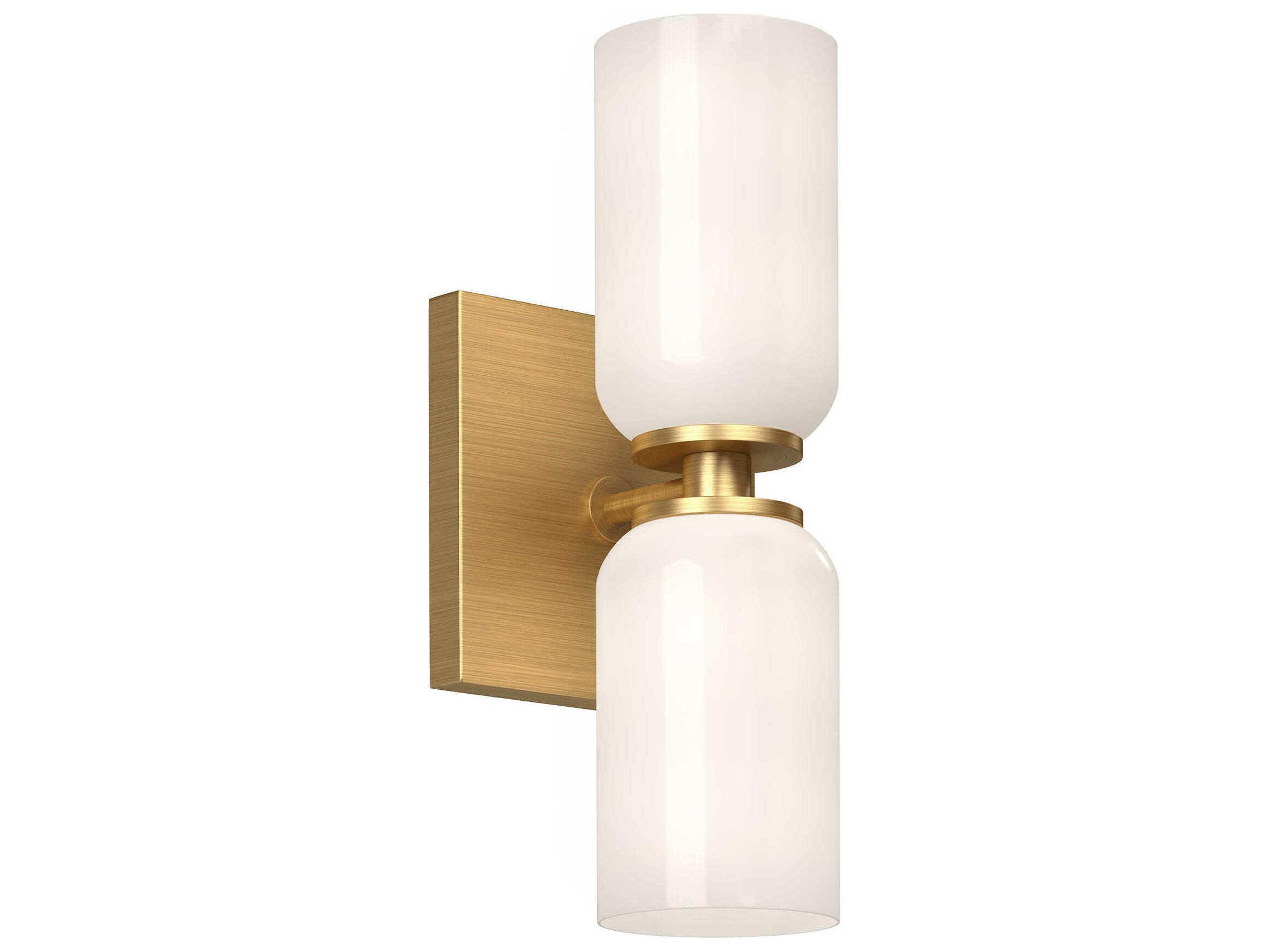 Kuzco Lighting Nola 2-Light Brushed Gold Wall Sconce