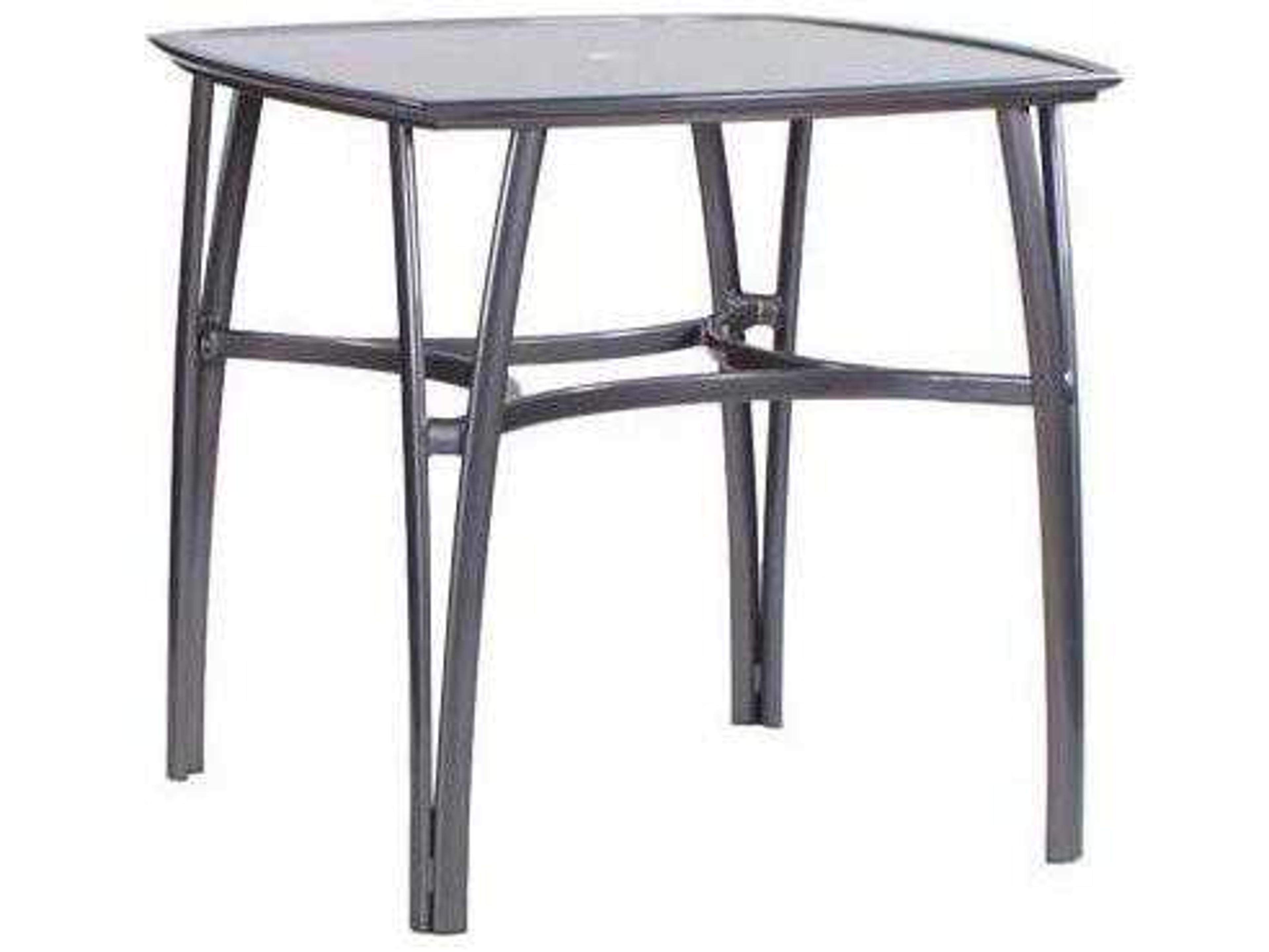 Koverton Modone Tables Aluminum Square Outdoor Bar Table with Umbrella Hole