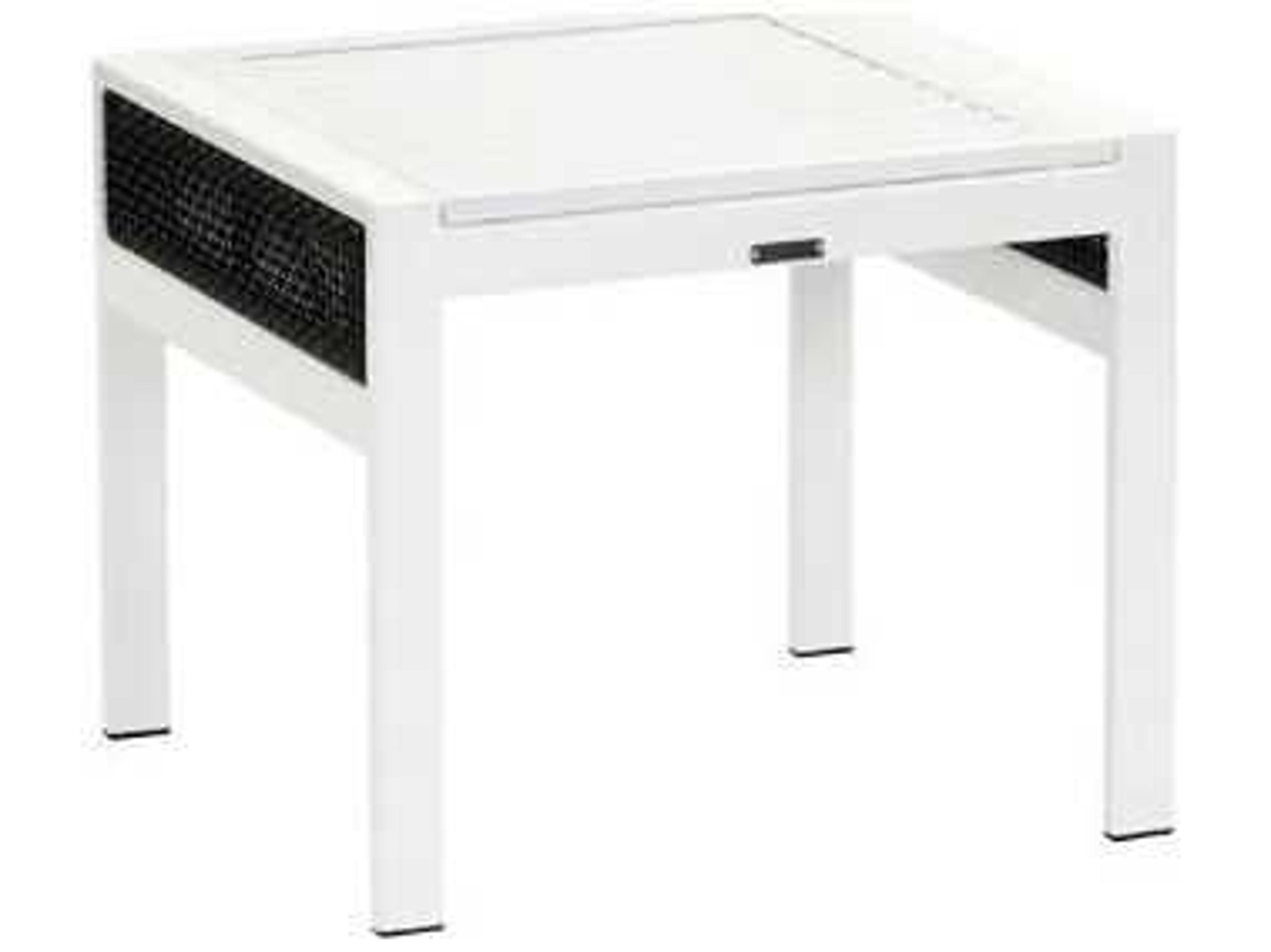 Koverton Parkview Woven Wicker Square Outdoor Patio Side Table