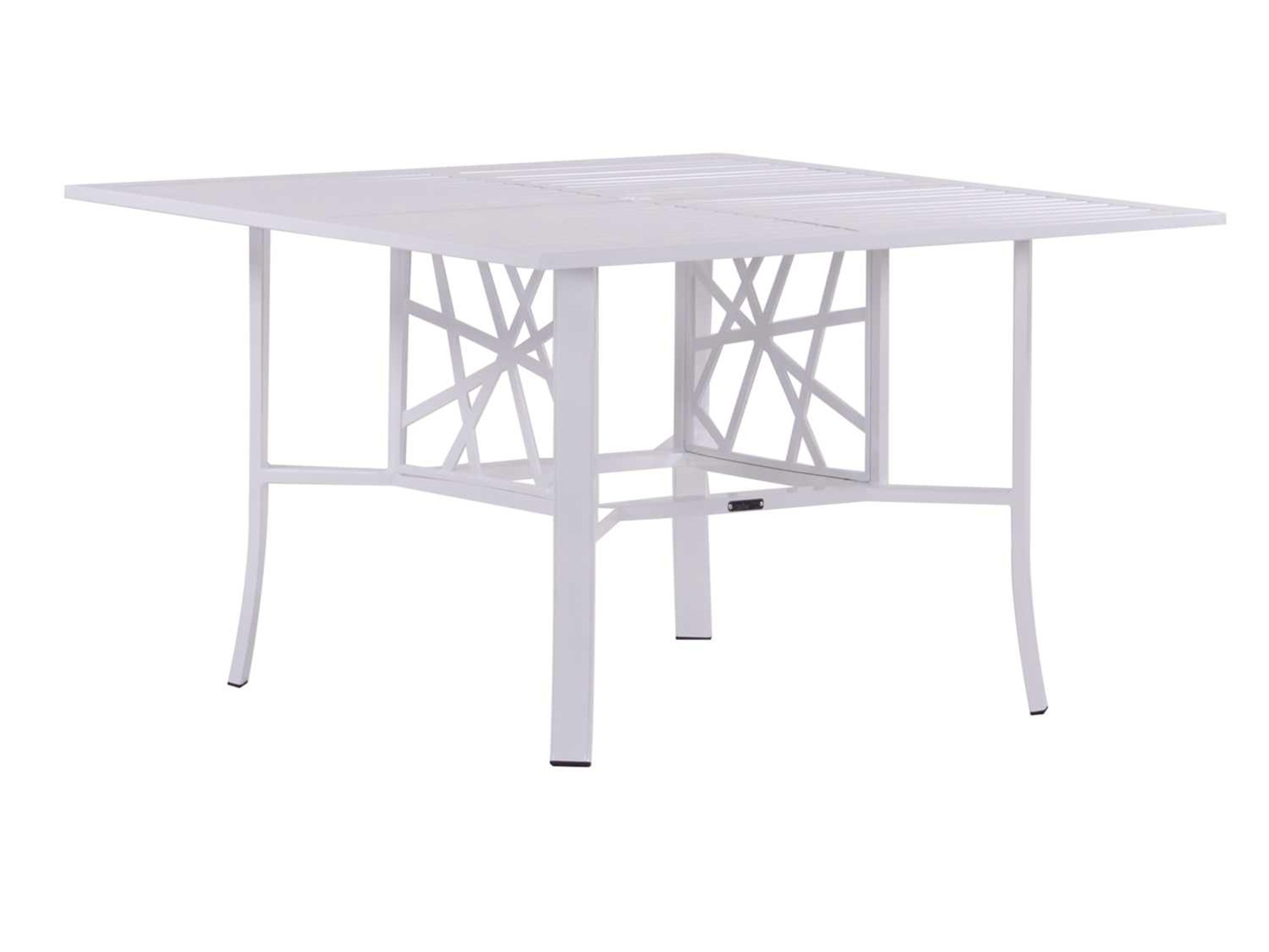 Koverton Parkview Knest Cast Aluminum Square Patio Dining Table with Hole