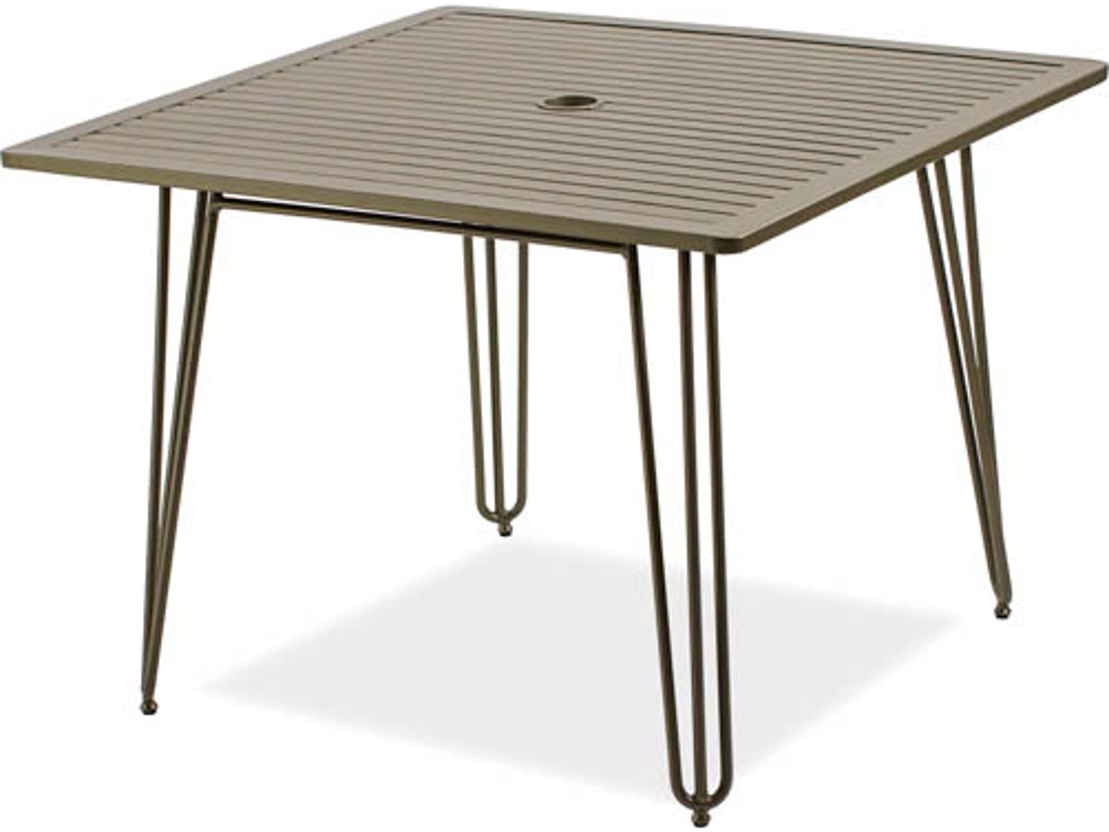 Koverton Form Square Aluminum Patio Dining Table with Hole