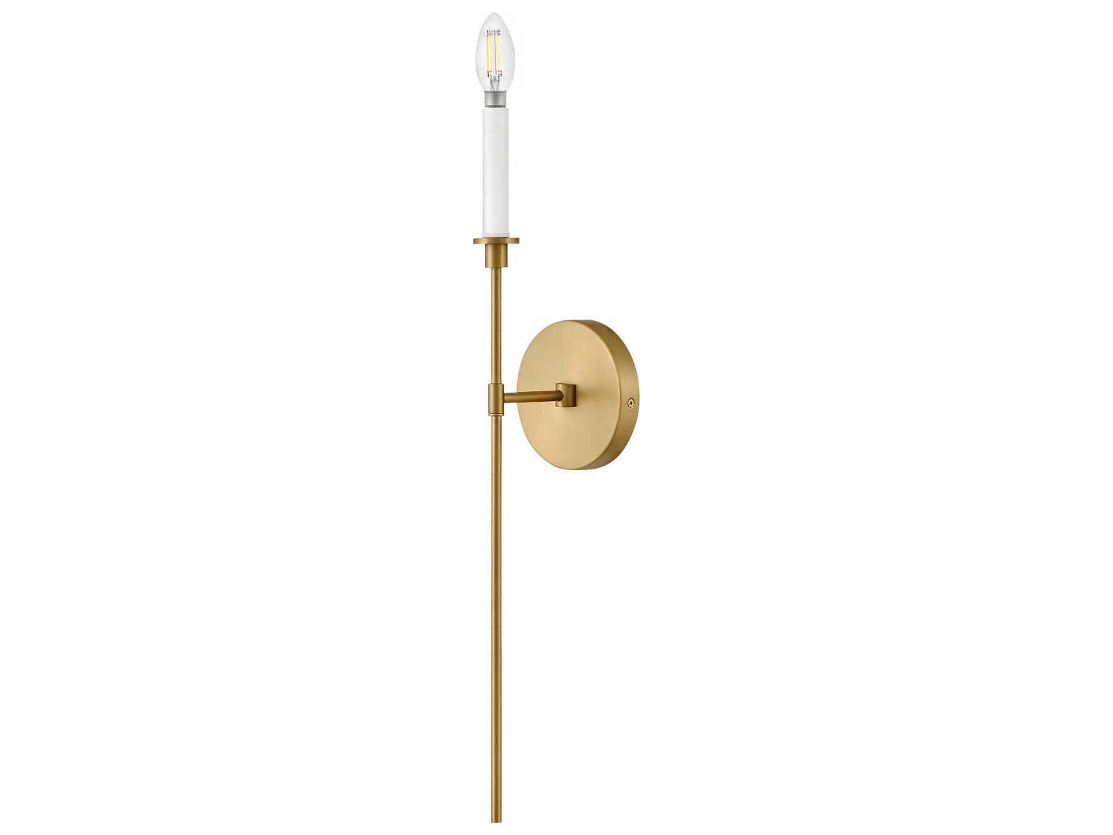 Lark Living Hux 1-Light Lacquered Brass Warm White Wall Sconce