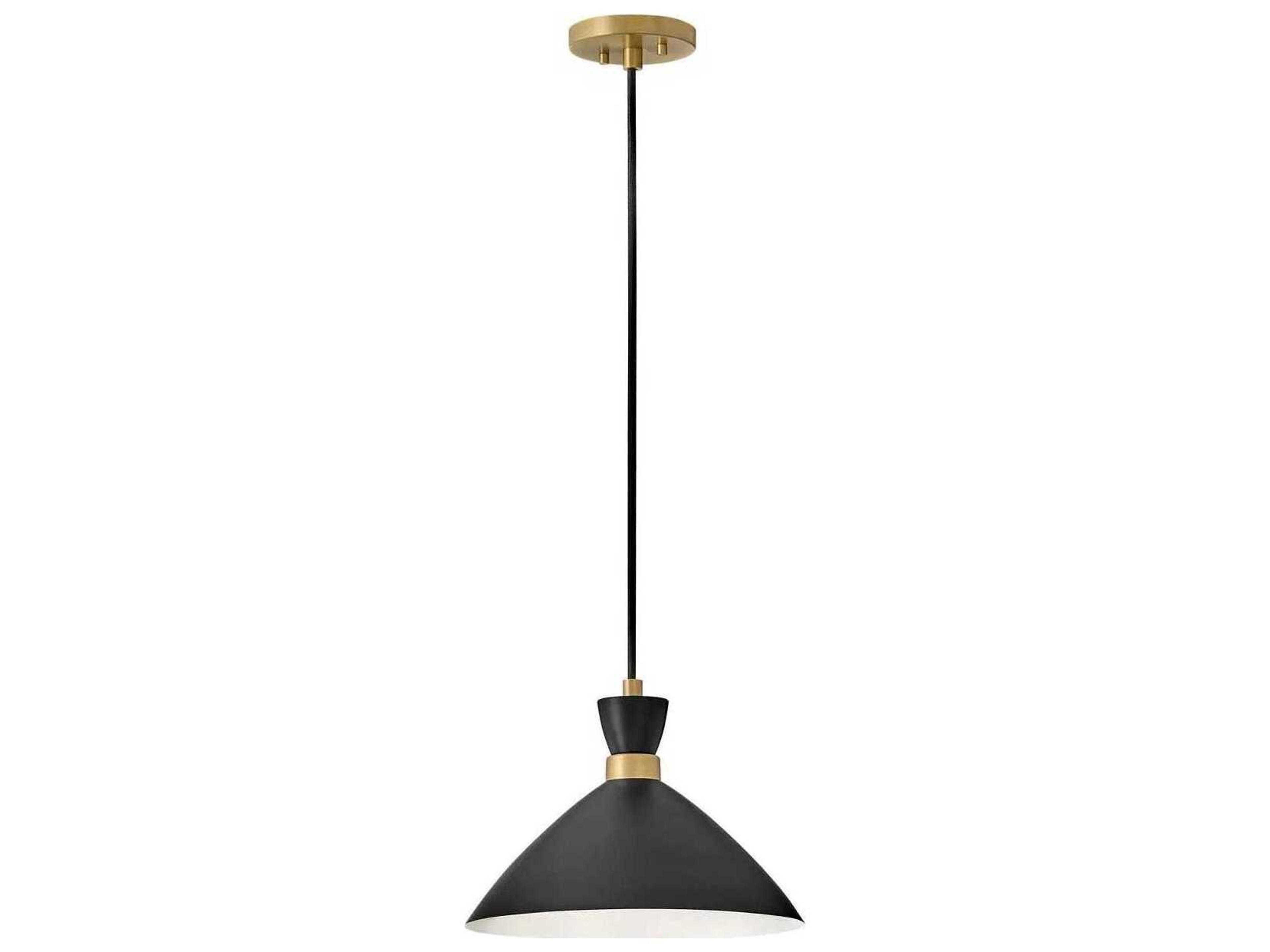 Lark Living Simon 1-Light Black Heritage Brass Pendant