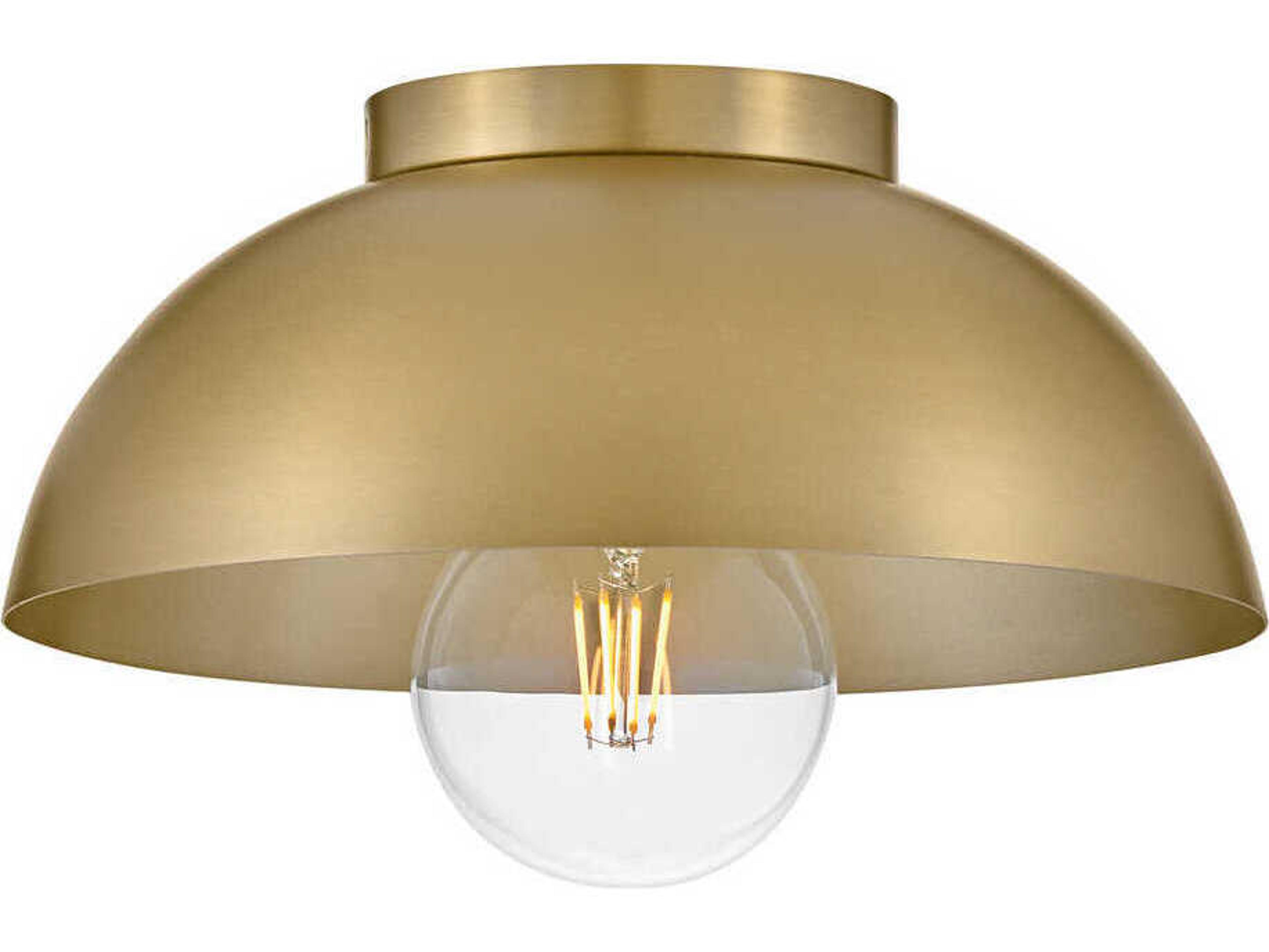 Lark Living Stu 1-Light Lacquered Brass Dome Flush Mount