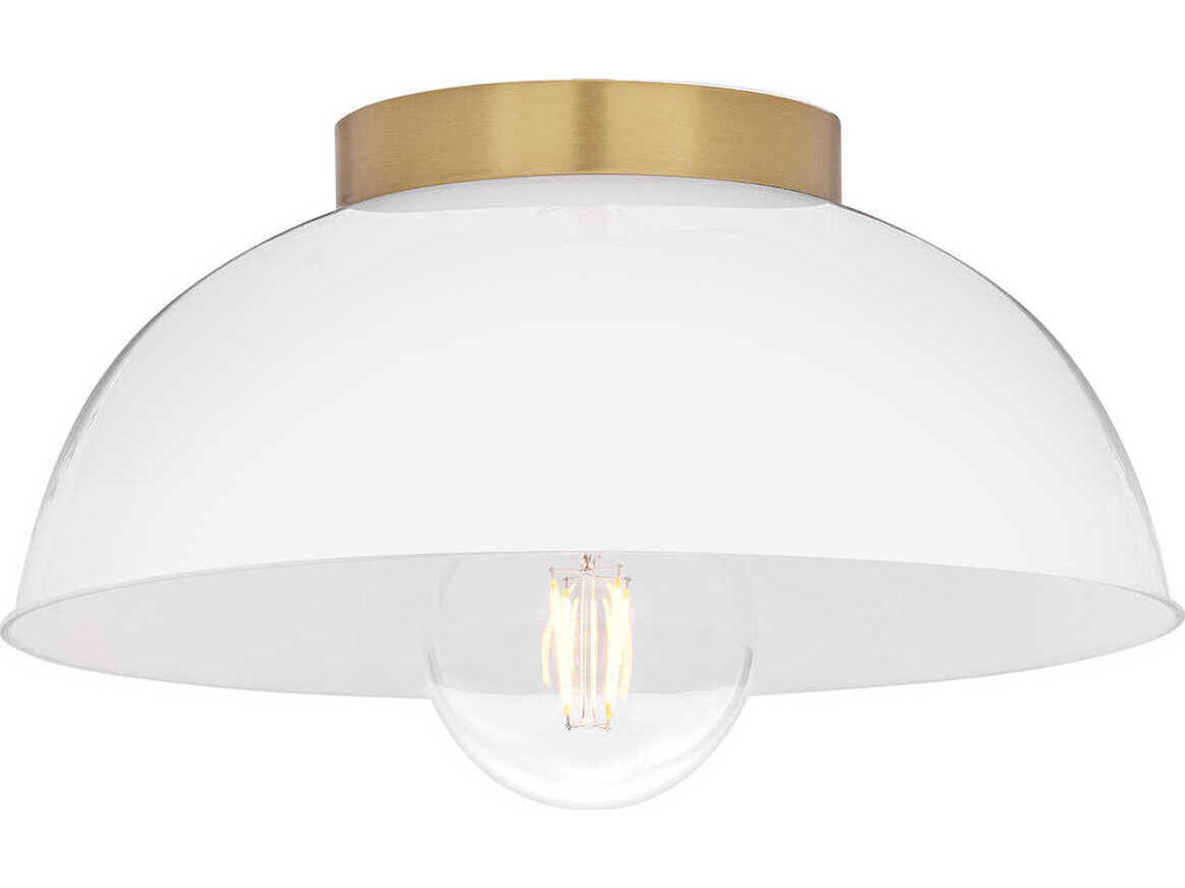 Lark Living Stu 1-Light Lacquered Brass Dome Flush Mount