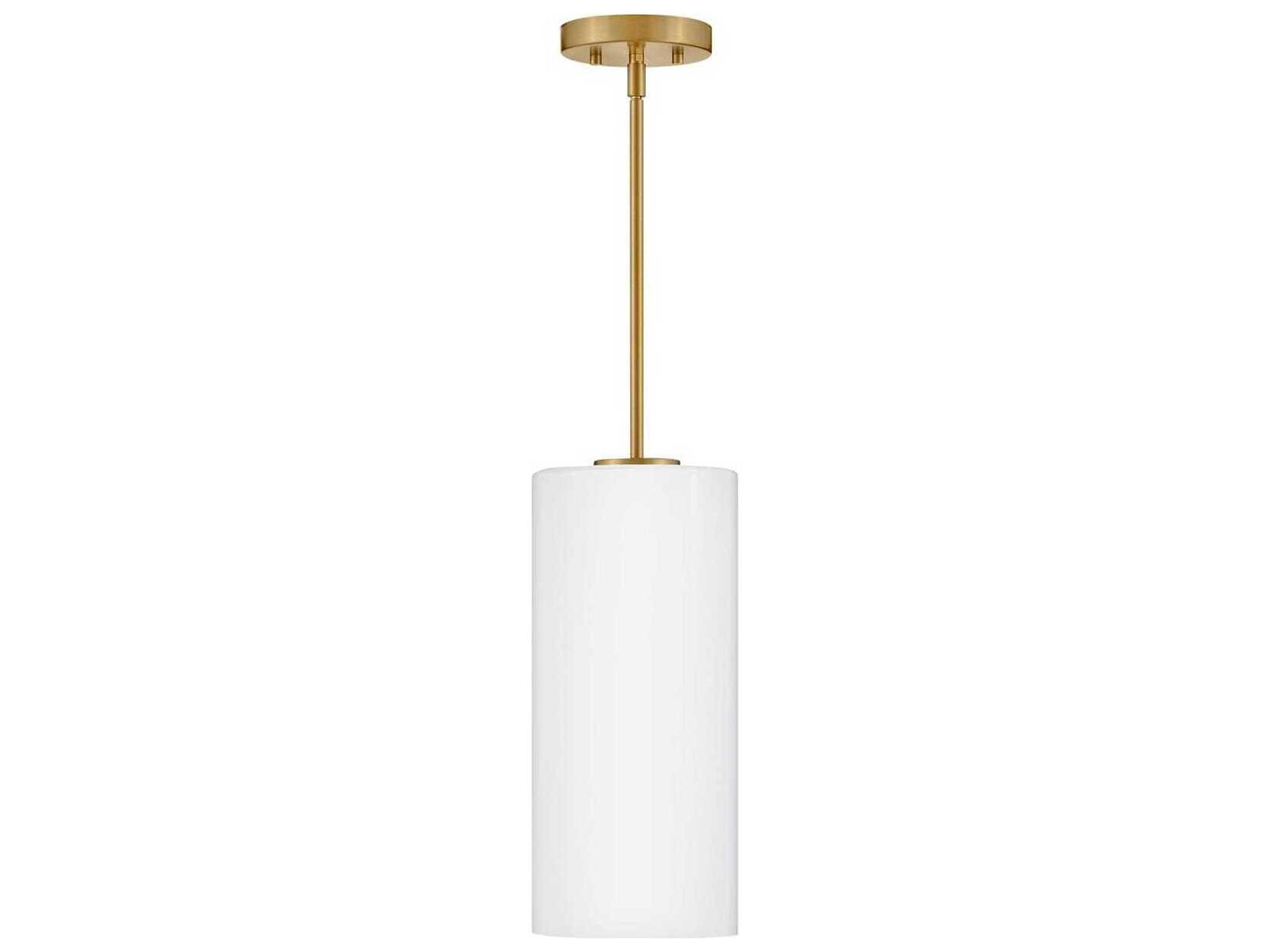 Lark Living Lane 1-Light Lacquered Brass Cylinder Mini Pendant