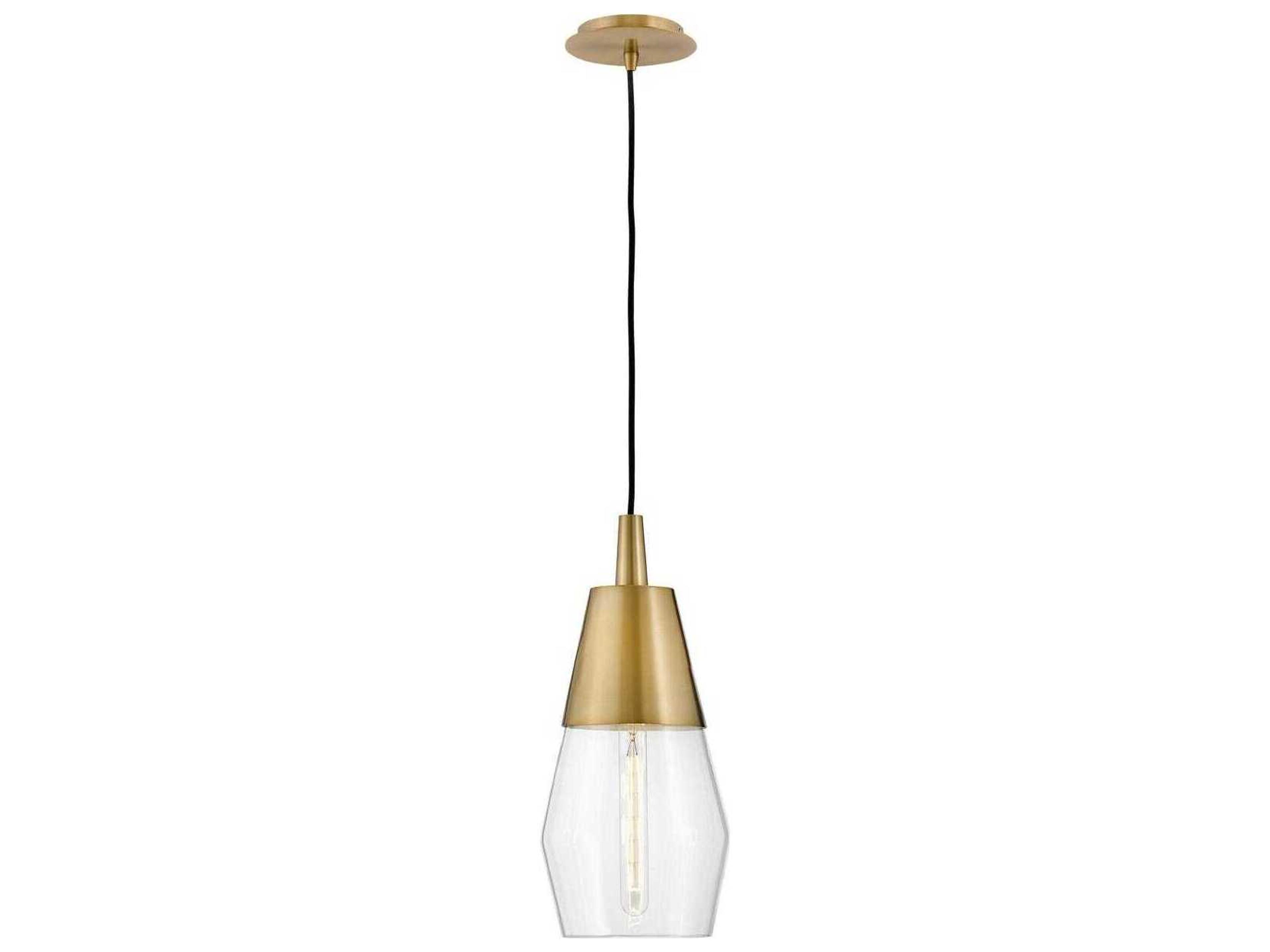 Lark Living Livie 1-Light Lacquered Brass Black Mini Pendant