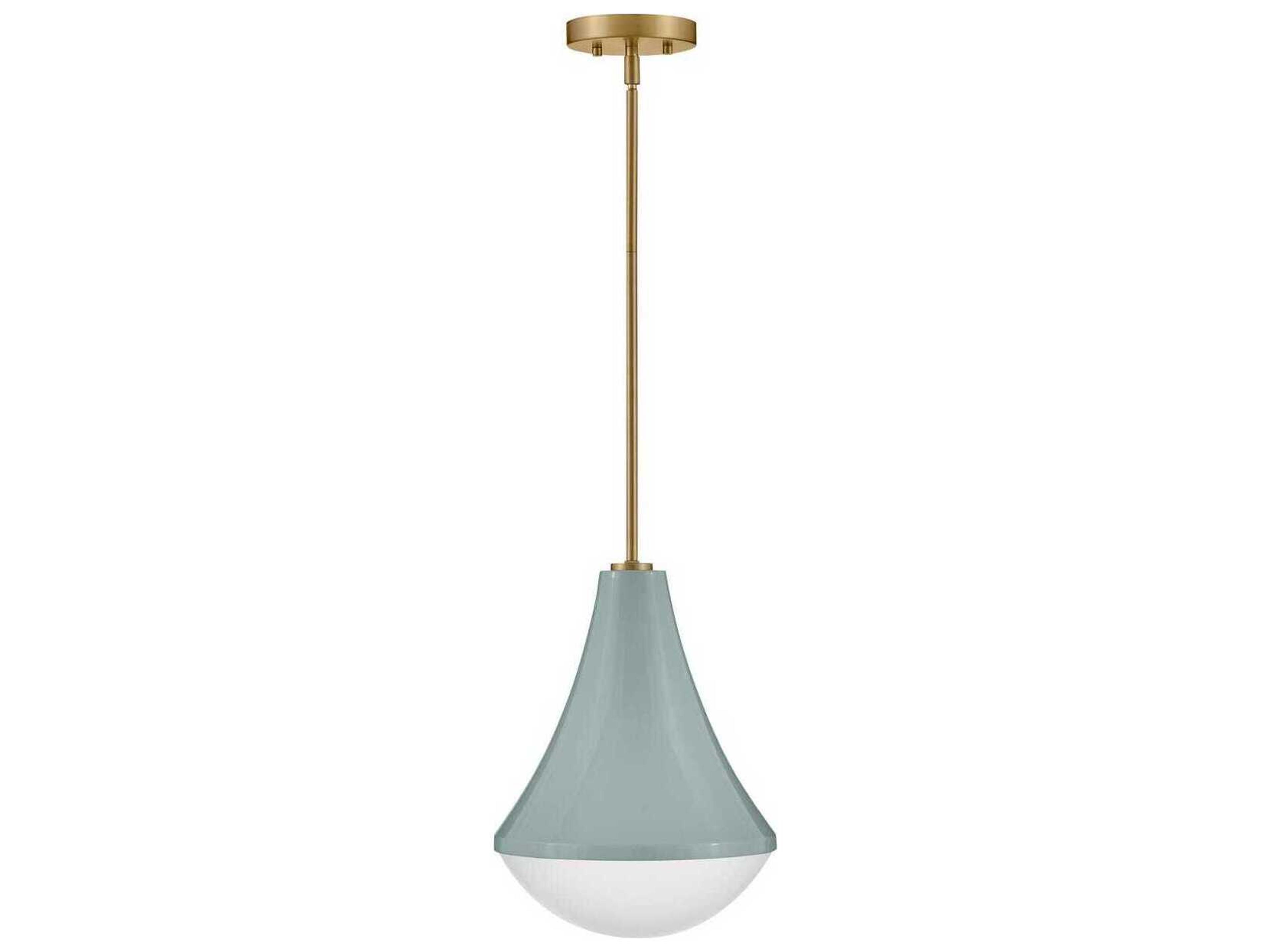 Lark Living Haddie 1-Light Seafoam Lacquered Brass Green Mini Pendant