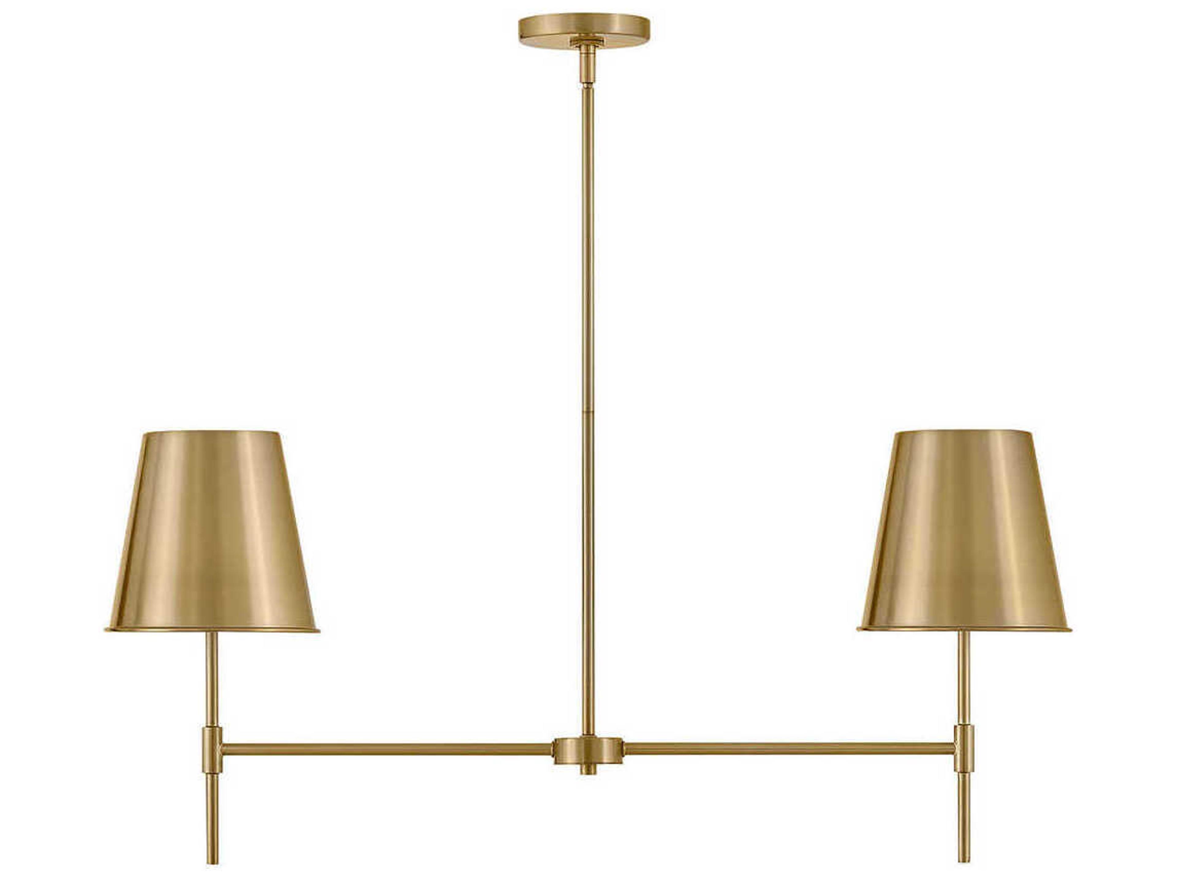 Lark Living Blake 2-Light Lacquered Brass Empire Island Pendant