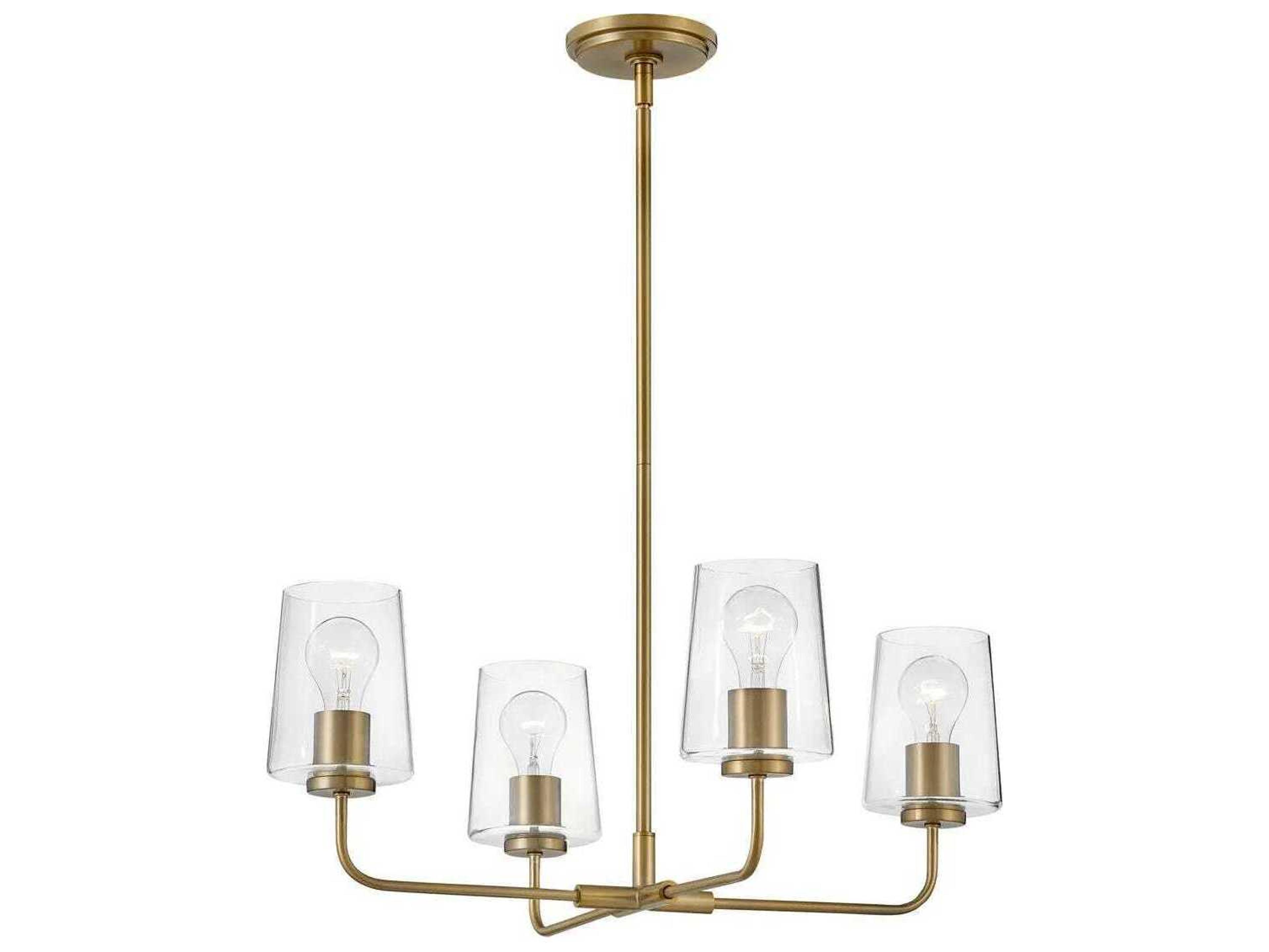 Lark Living Kline 4-Light Lacquered Brass Chandelier