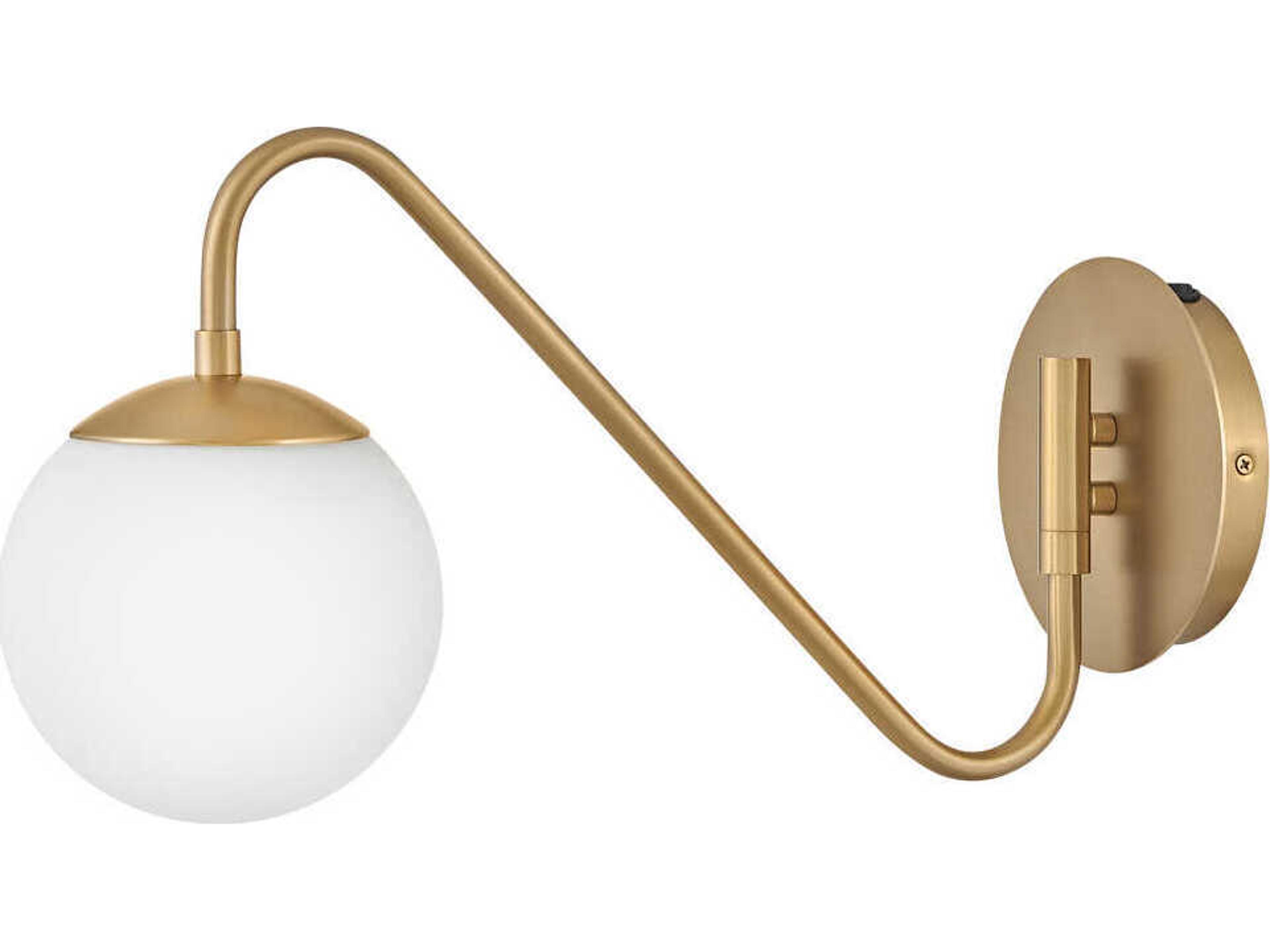 Lark Living Dottie 1-Light Lacquered Brass Swing Wall Sconce