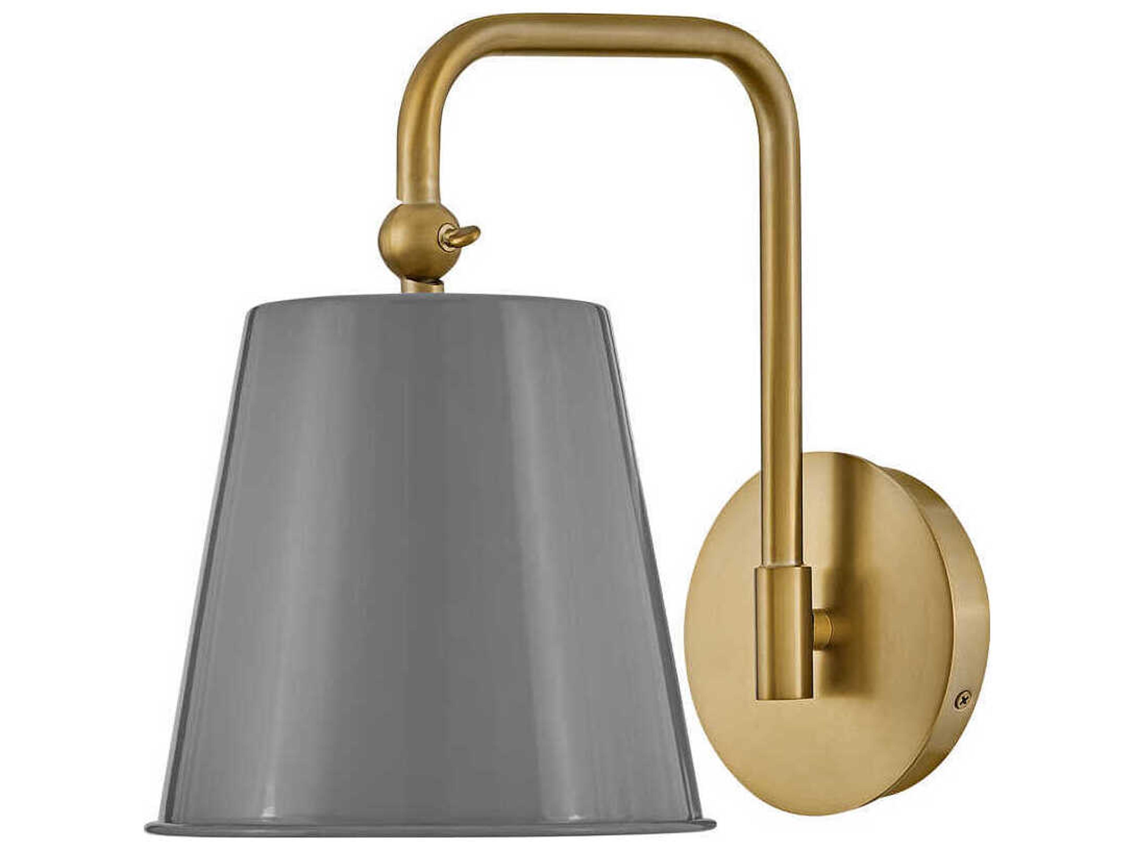 Lark Living Blake 1-Light French Gray Lacquered Brass Wall Sconce