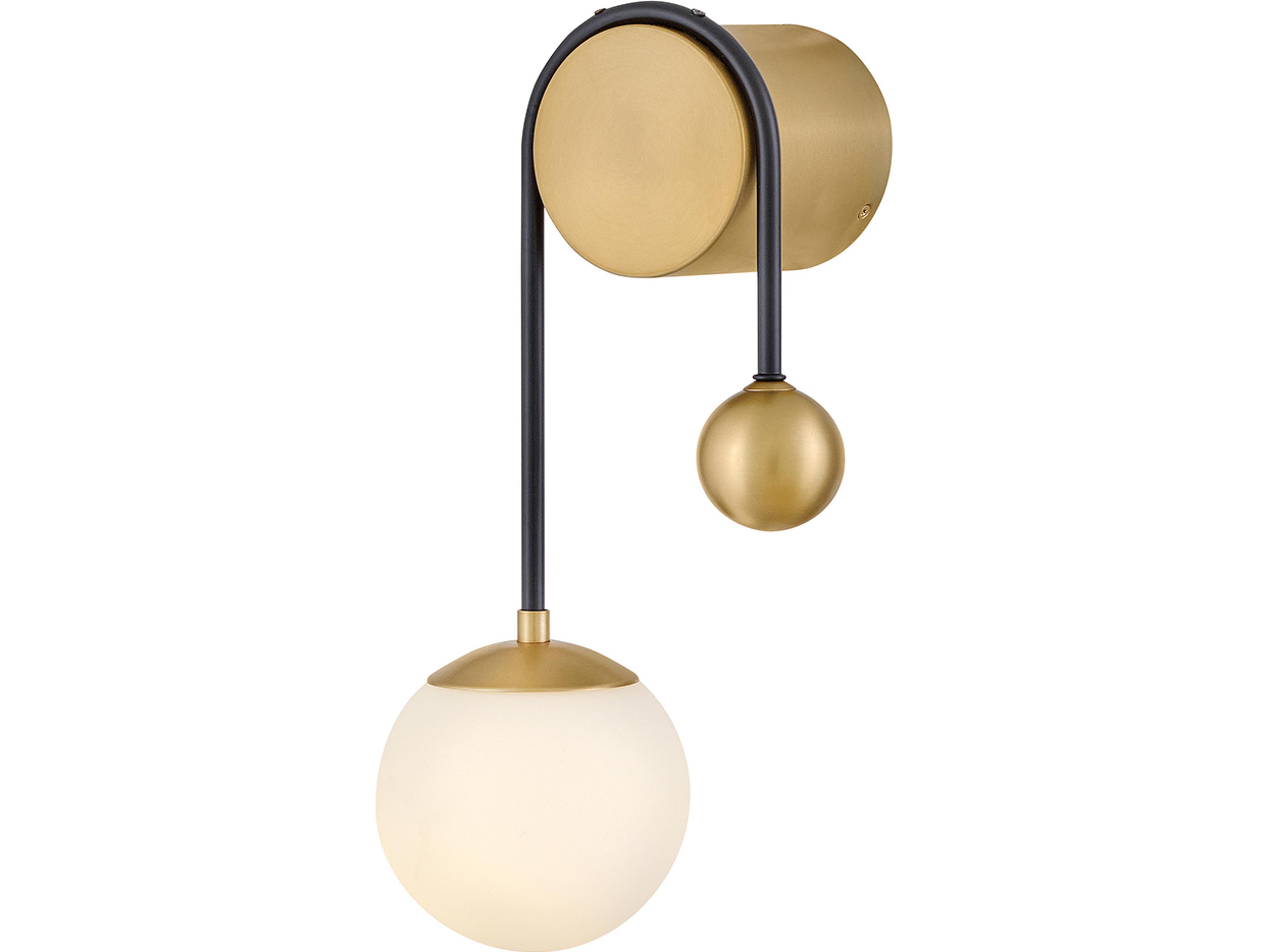 Lark Living Auggie 1-Light Black Lacquered Brass Wall Sconce