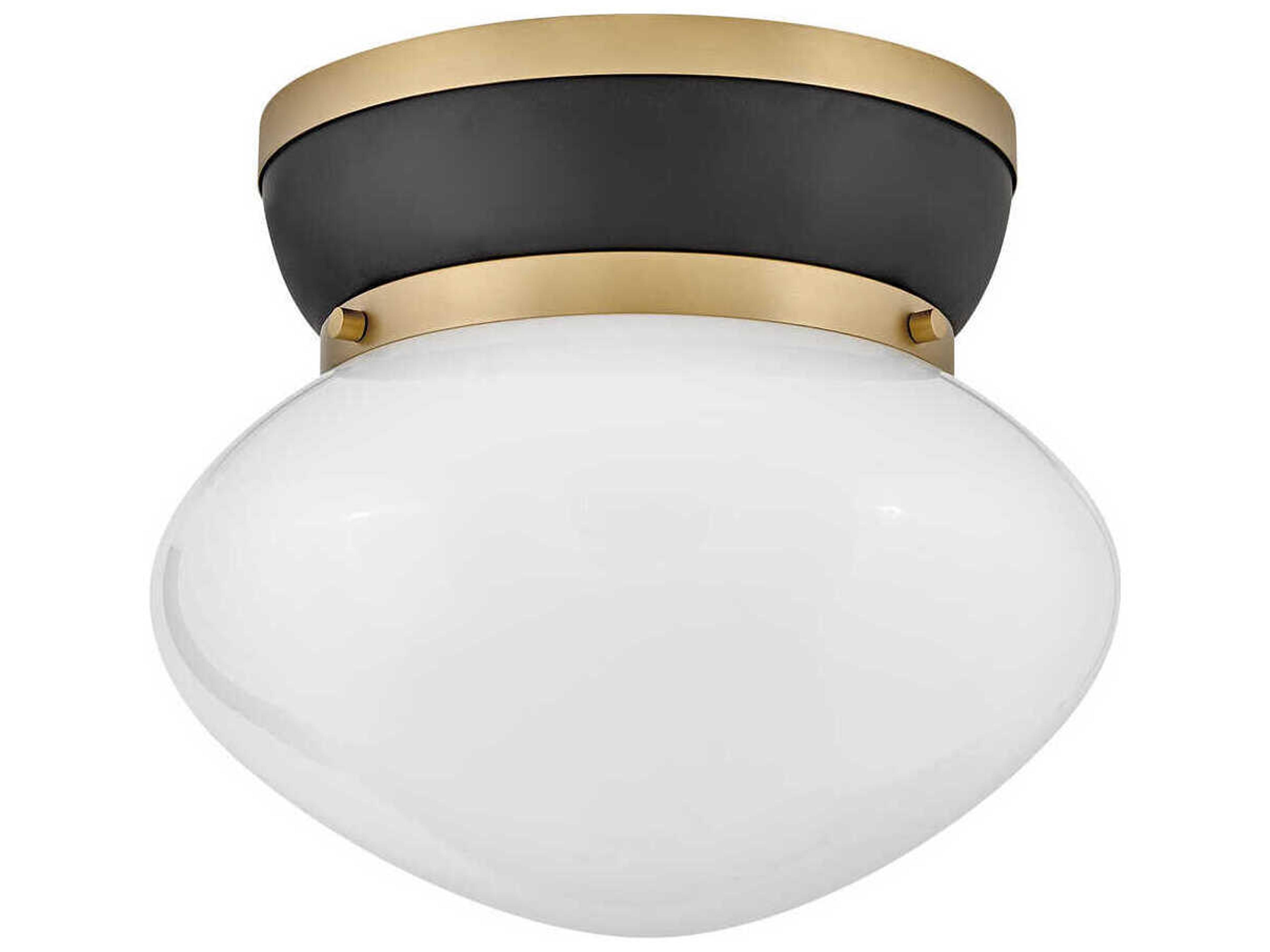 Lark Living Lucy 1-Light Black Lacquered Brass Flush Mount