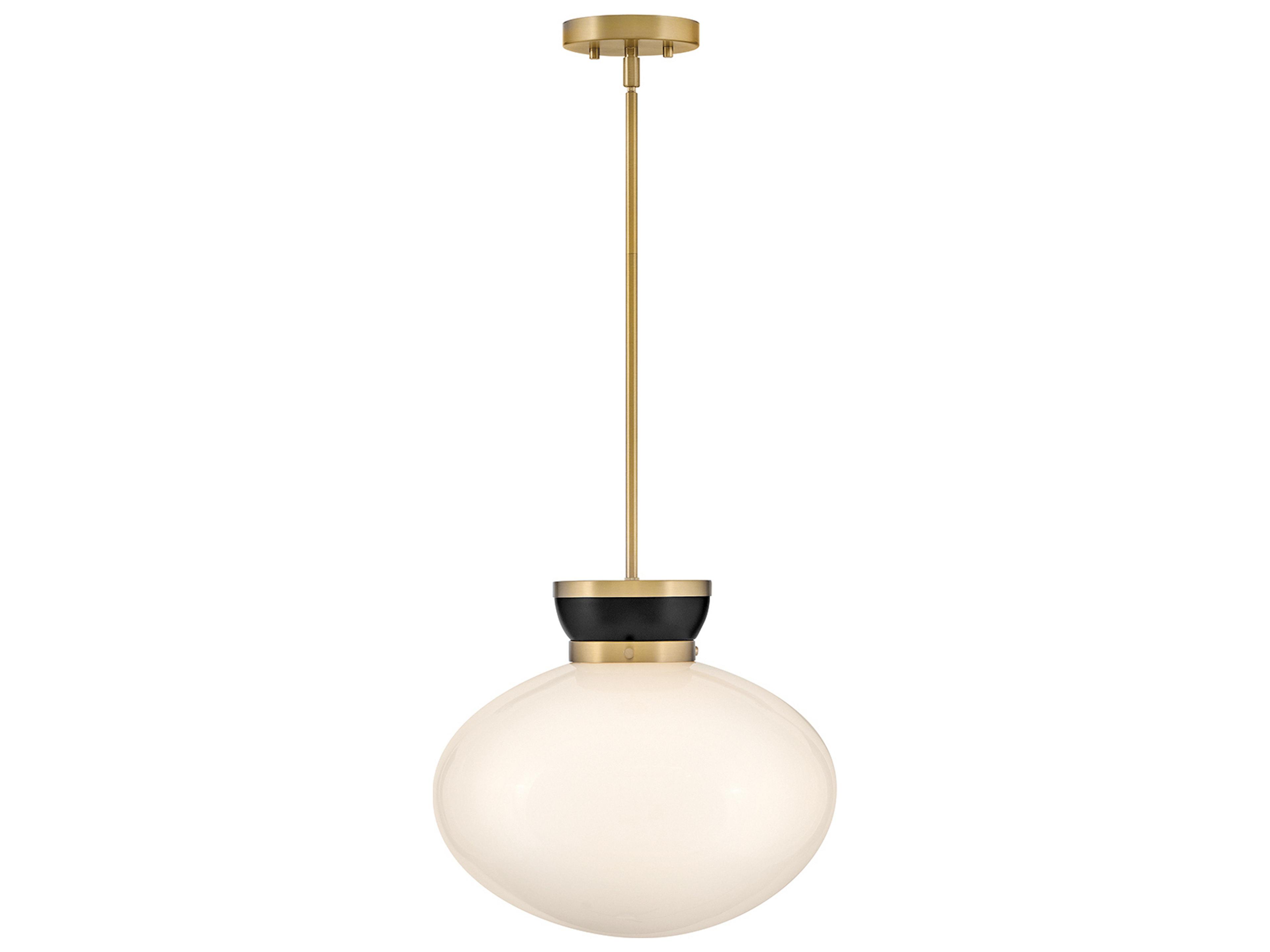 Lark Living Lucy 1-Light Black Lacquered Brass Pendant