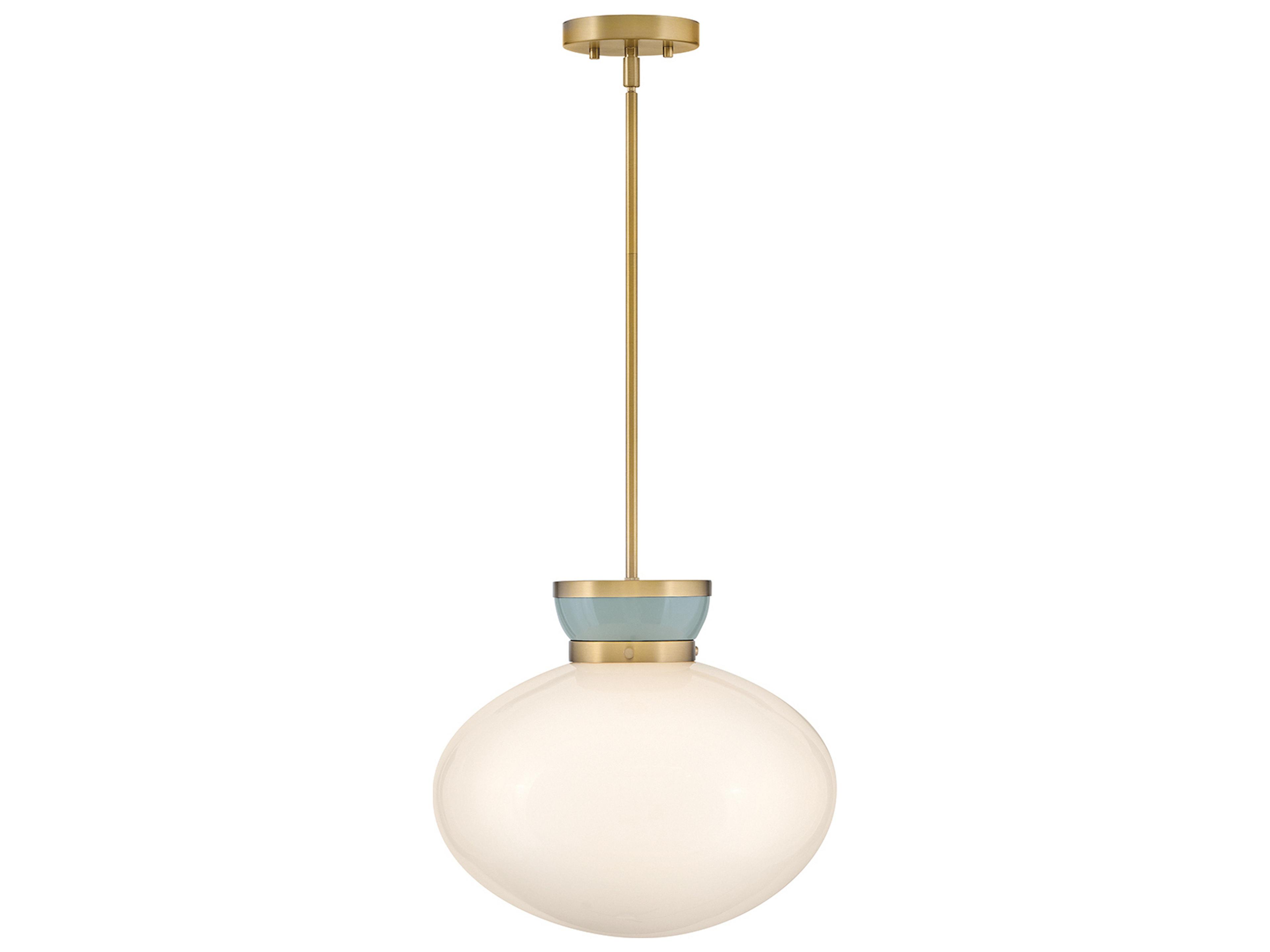 Lark Living Lucy 1-Light Lacquered Brass Seafoam Pendant