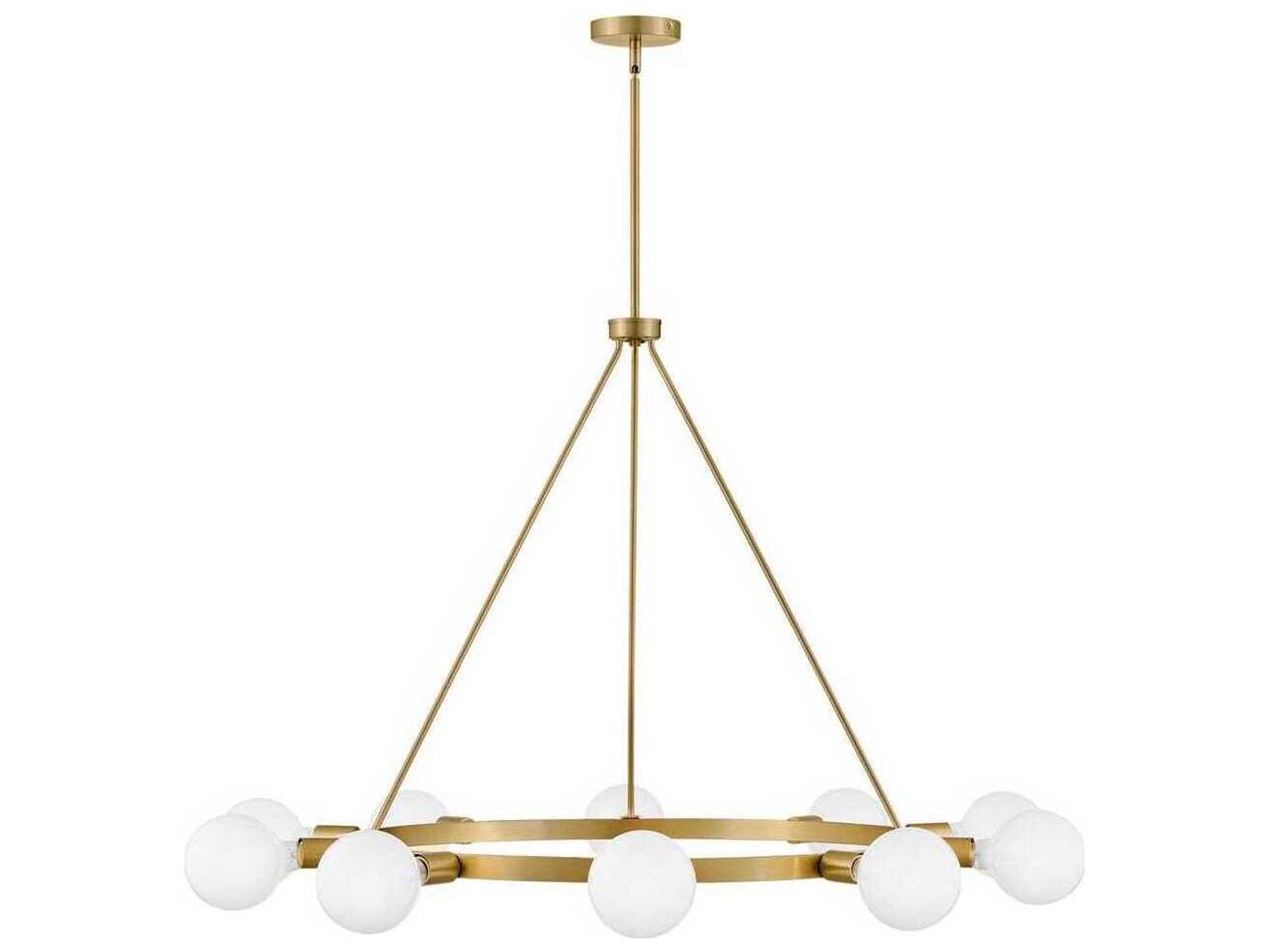 Orla 10-Light Lacquered Brass Chandelier