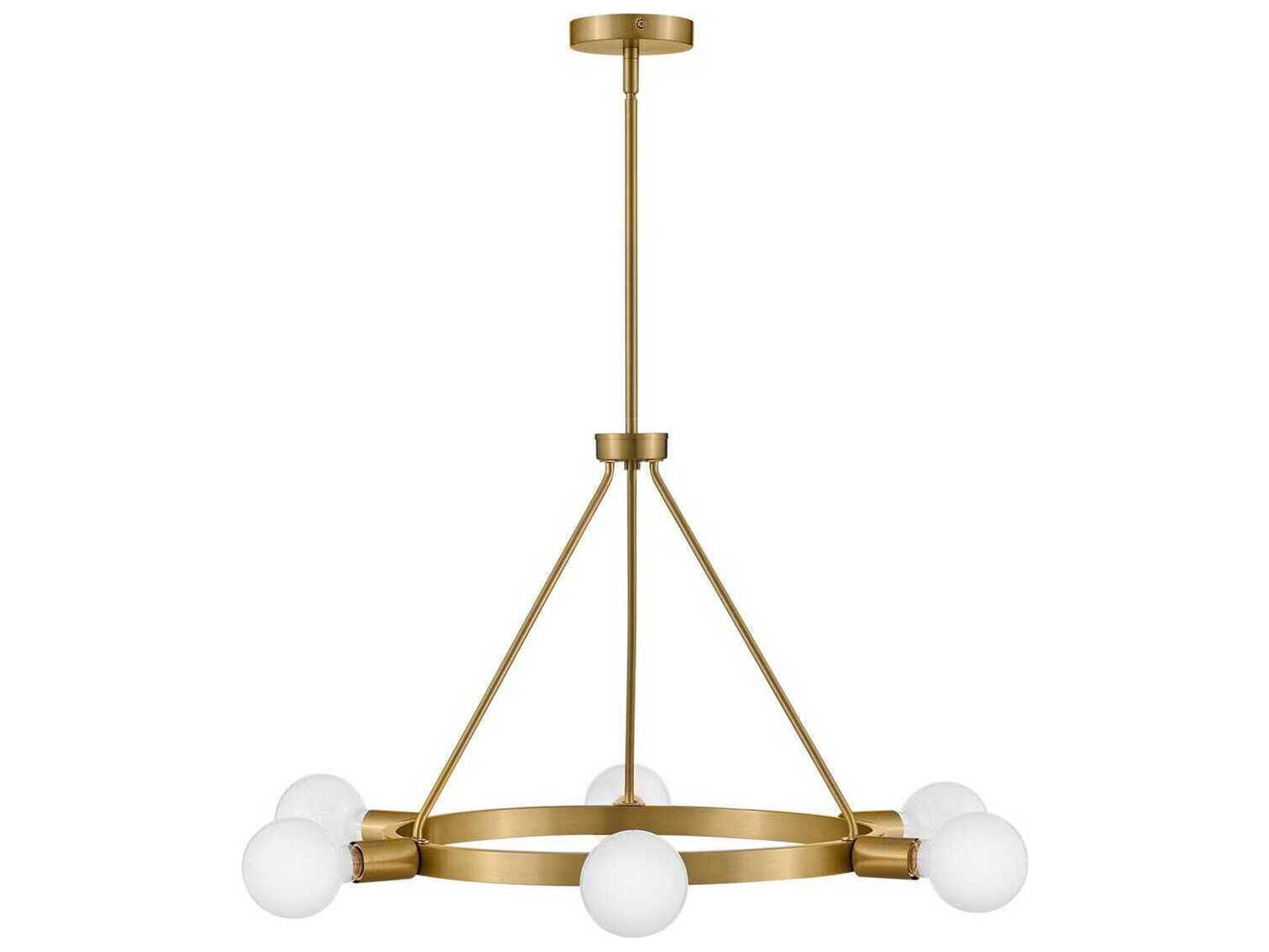 Orla 6-Light Lacquered Brass Chandelier