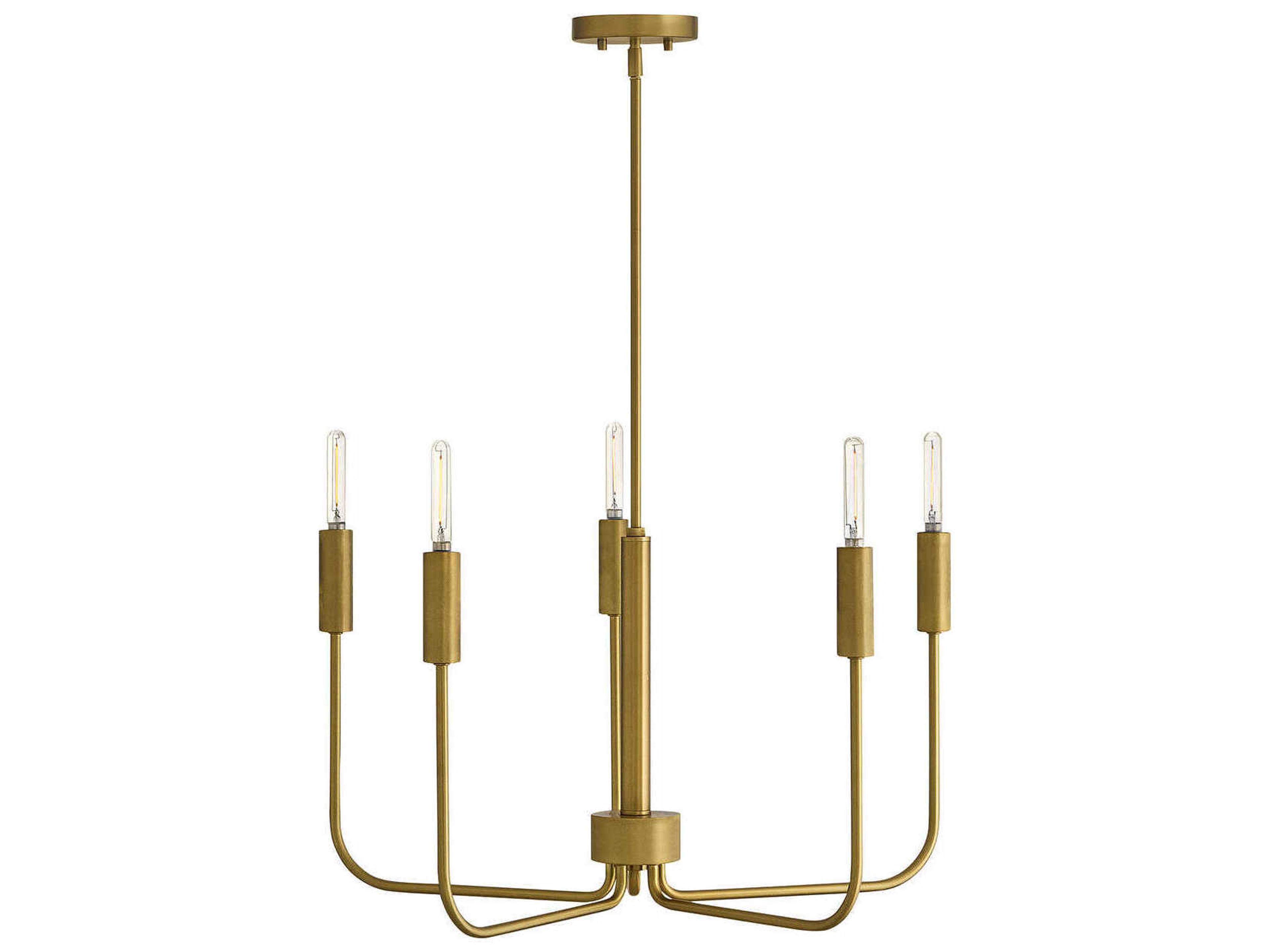 Austen 5-Light Lacquered Brass Candelabra Chandelier