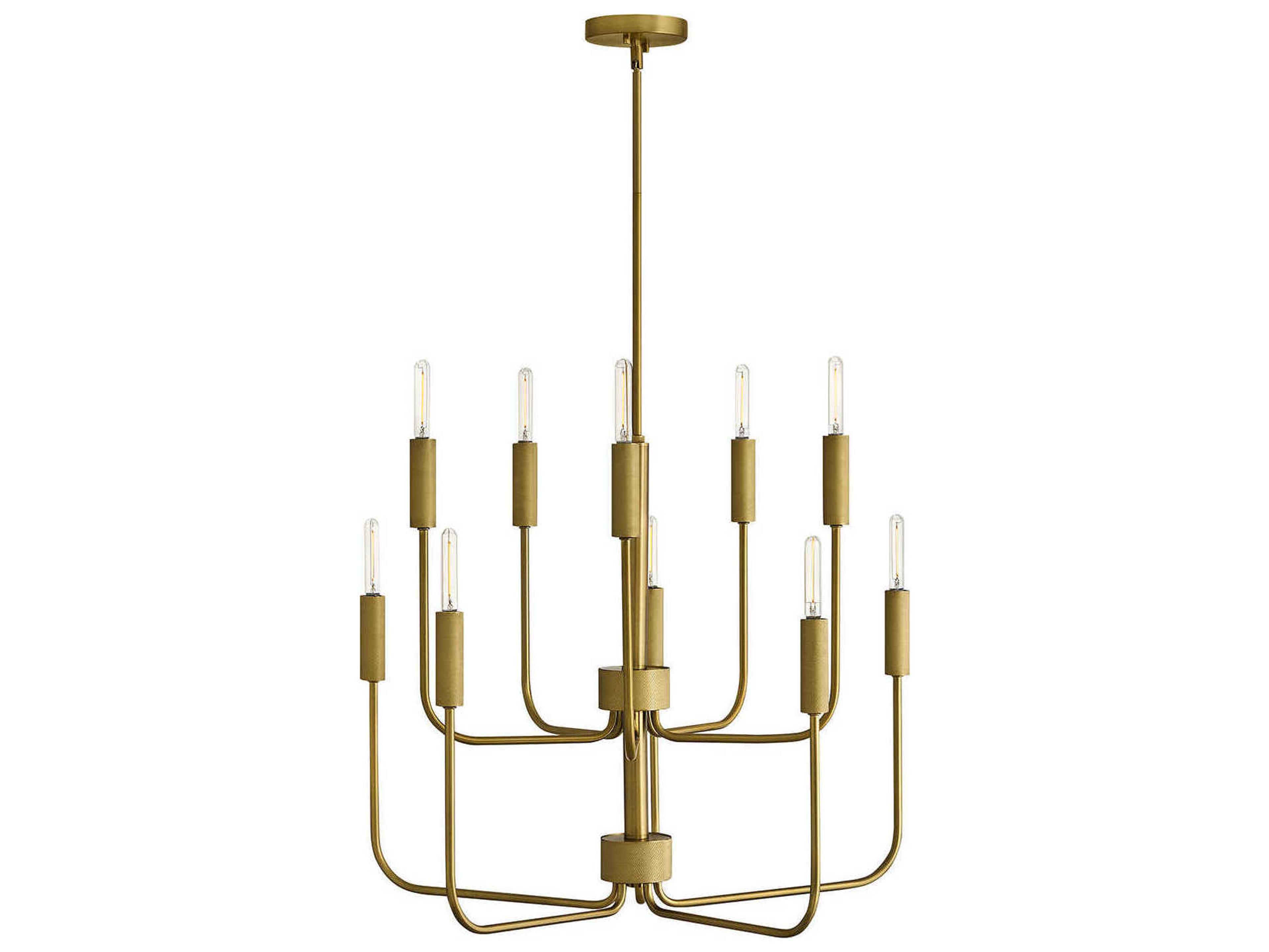Lark Living Austen 10-Light Lacquered Brass Candelabra Chandelier