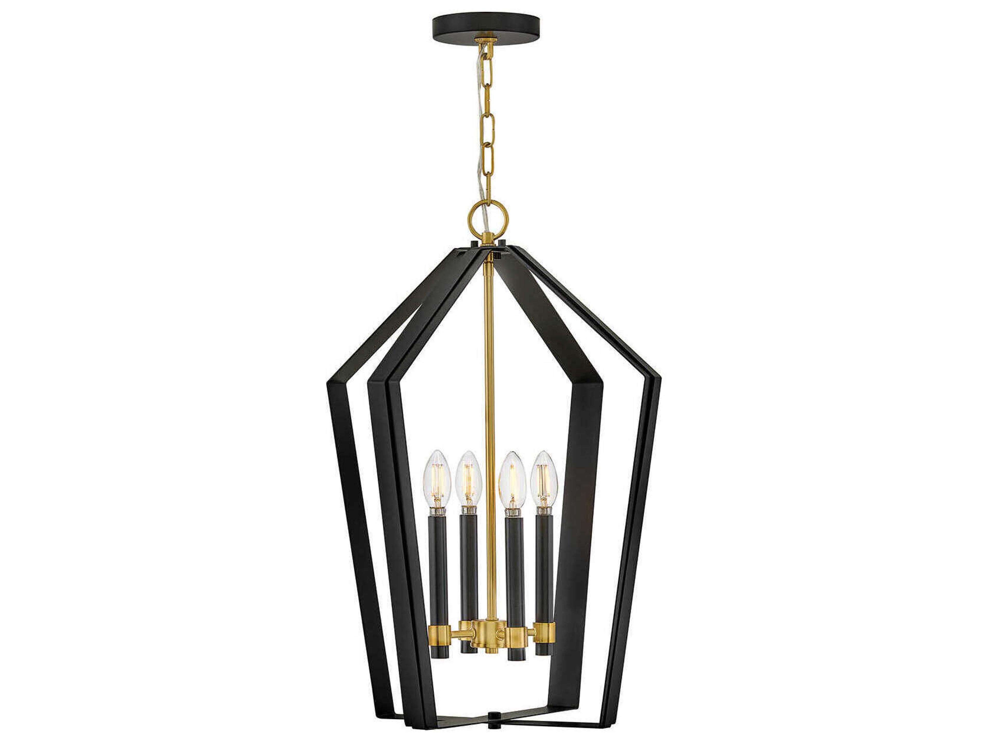 Lark Living Sammi 4-Light Black Lacquered Brass Pendant