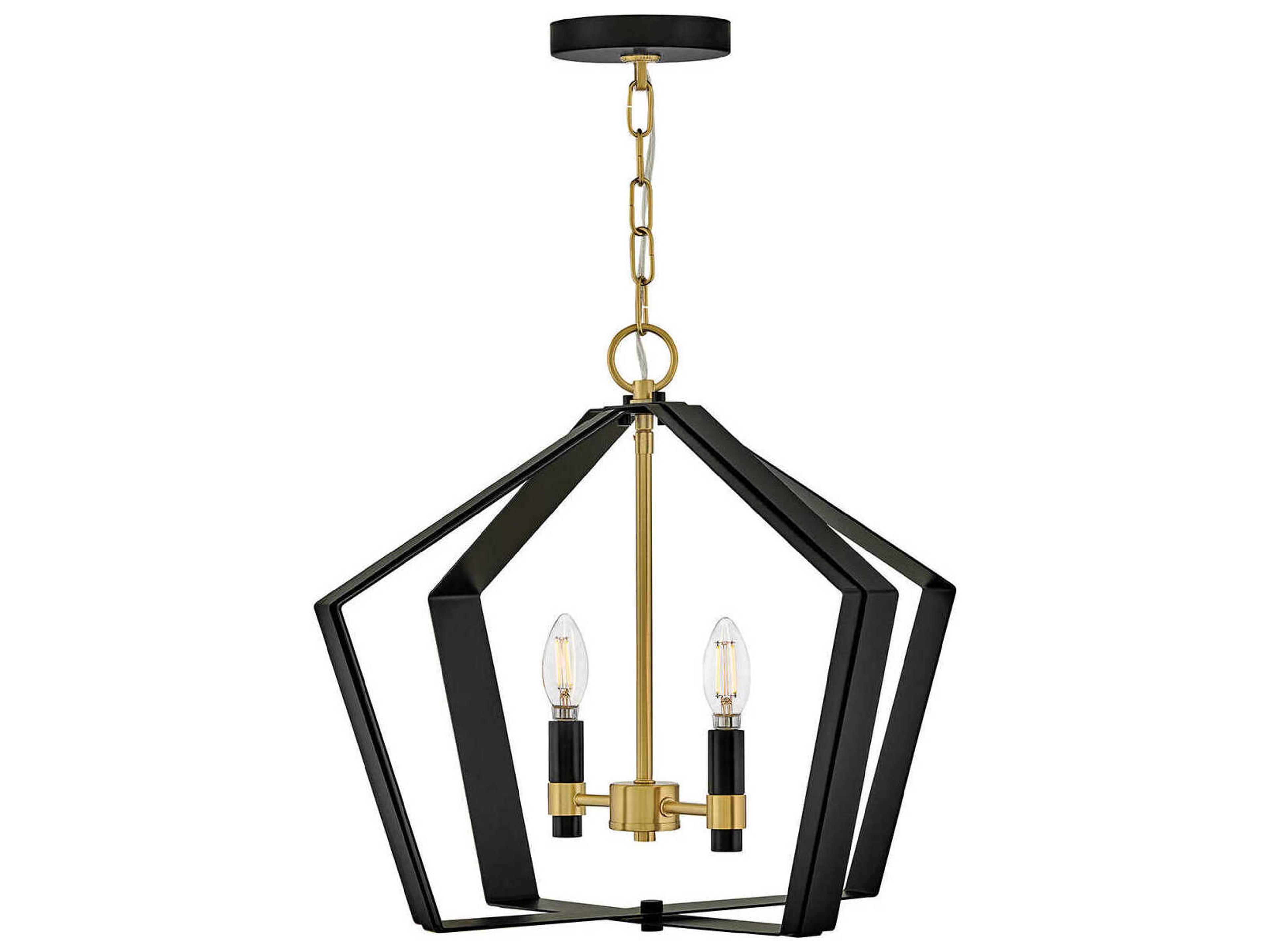 Lark Living Sammi 2-Light Black Lacquered Brass Pendant