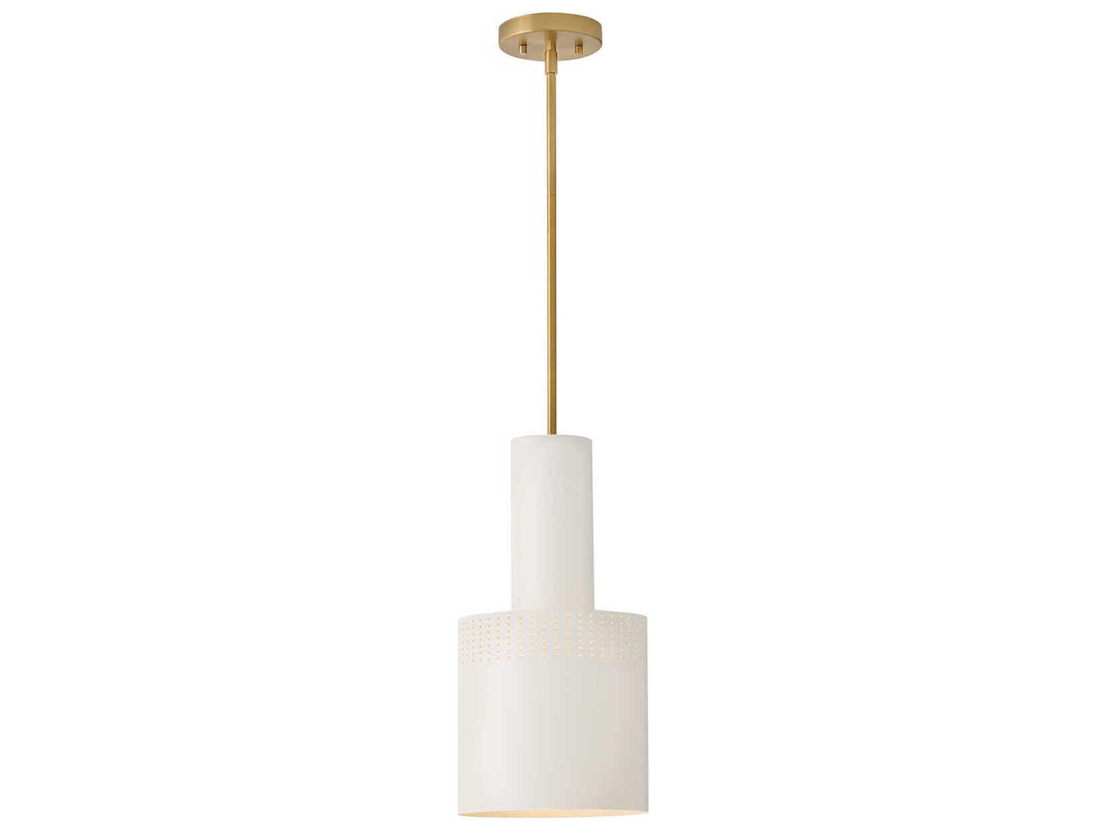 Casey 1-Light White Cylinder Mini Pendant