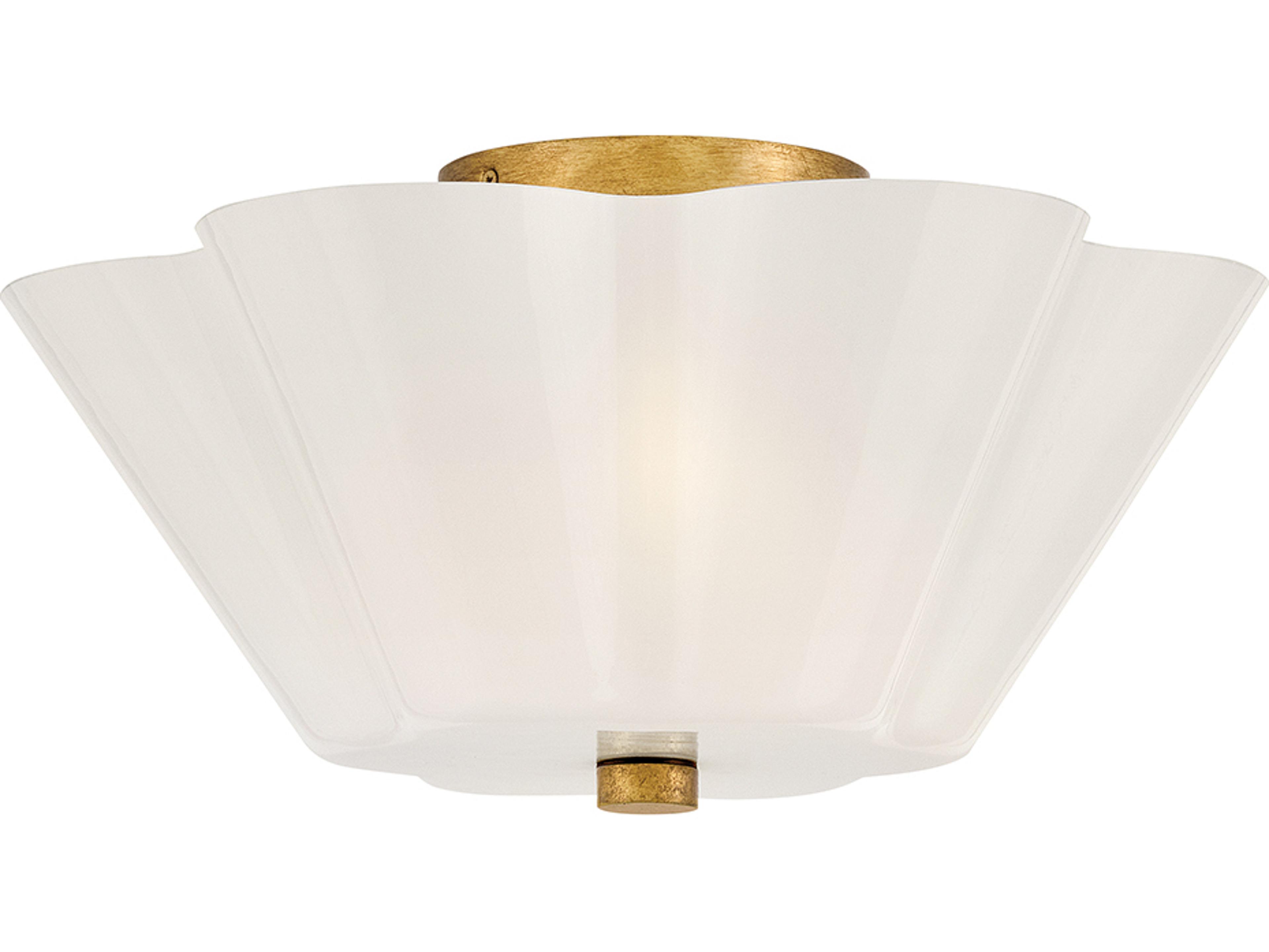 Lark Living Honey 3-Light Distressed Brass Flush Mount