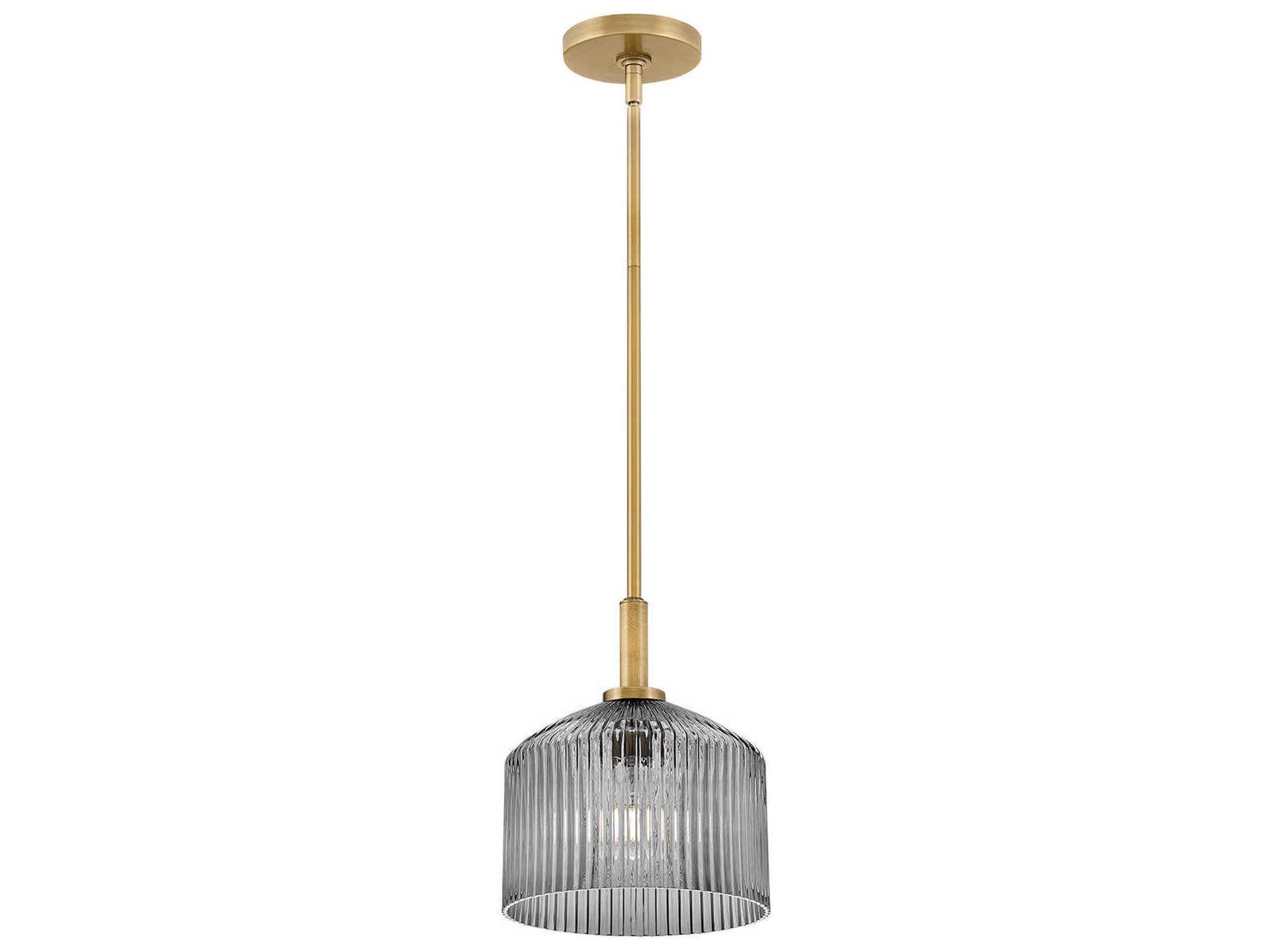 Lisette 1-Light Lacquered Brass Black Dome Mini Pendant