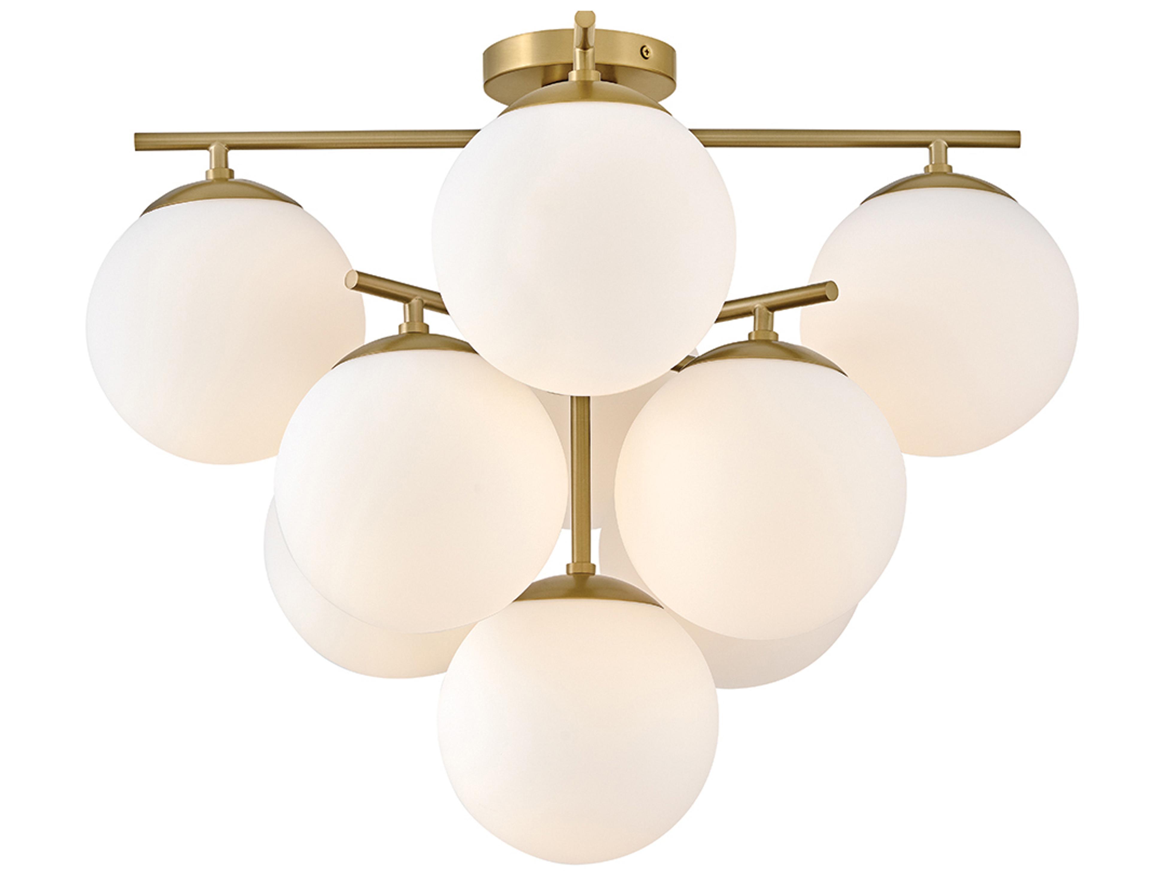 Lark Living Julep 9-Light Lacquered Brass Globe Flush Mount