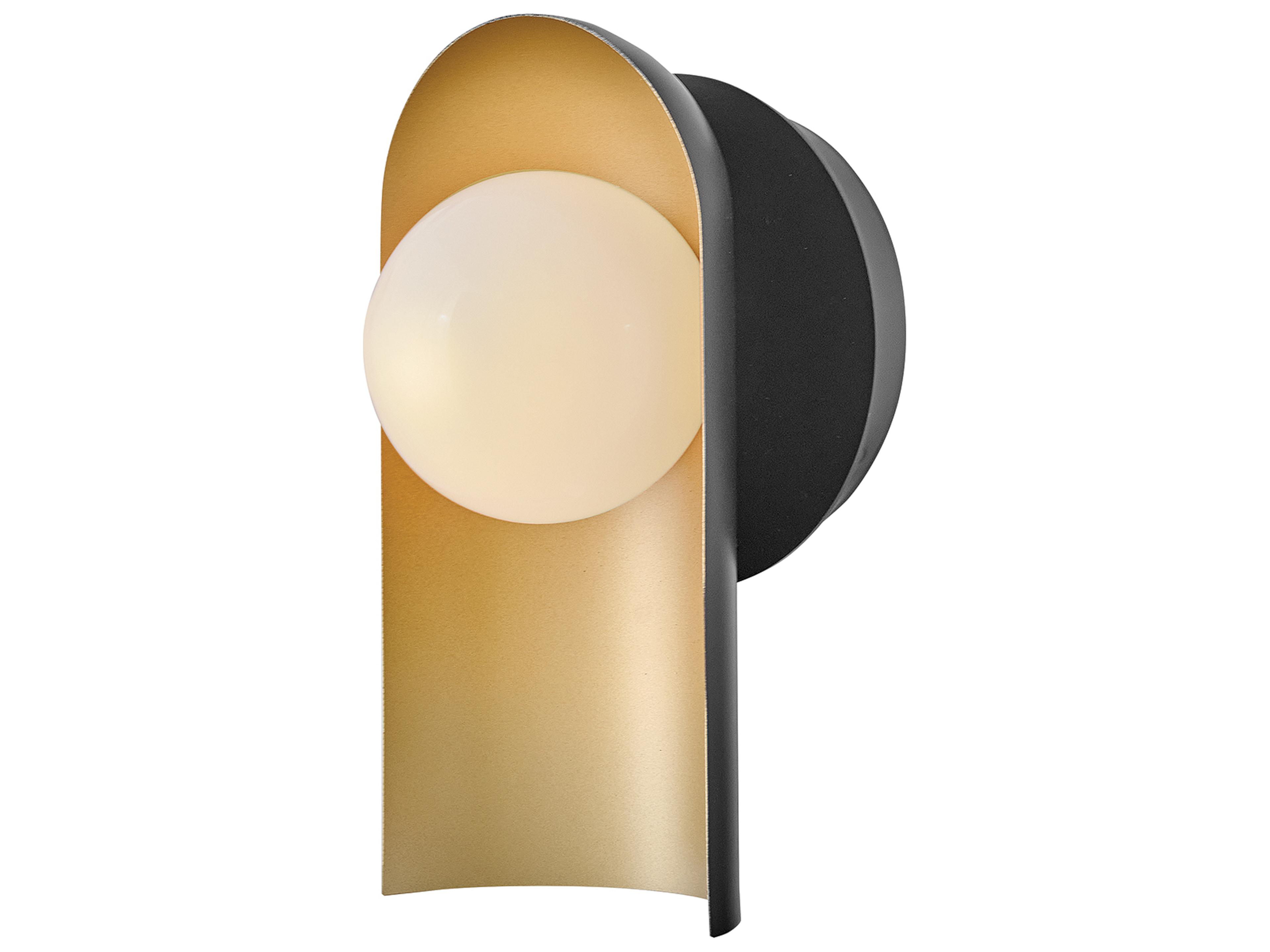 Lark Living Zuri 1-Light Black Lacquered Brass Wall Sconce