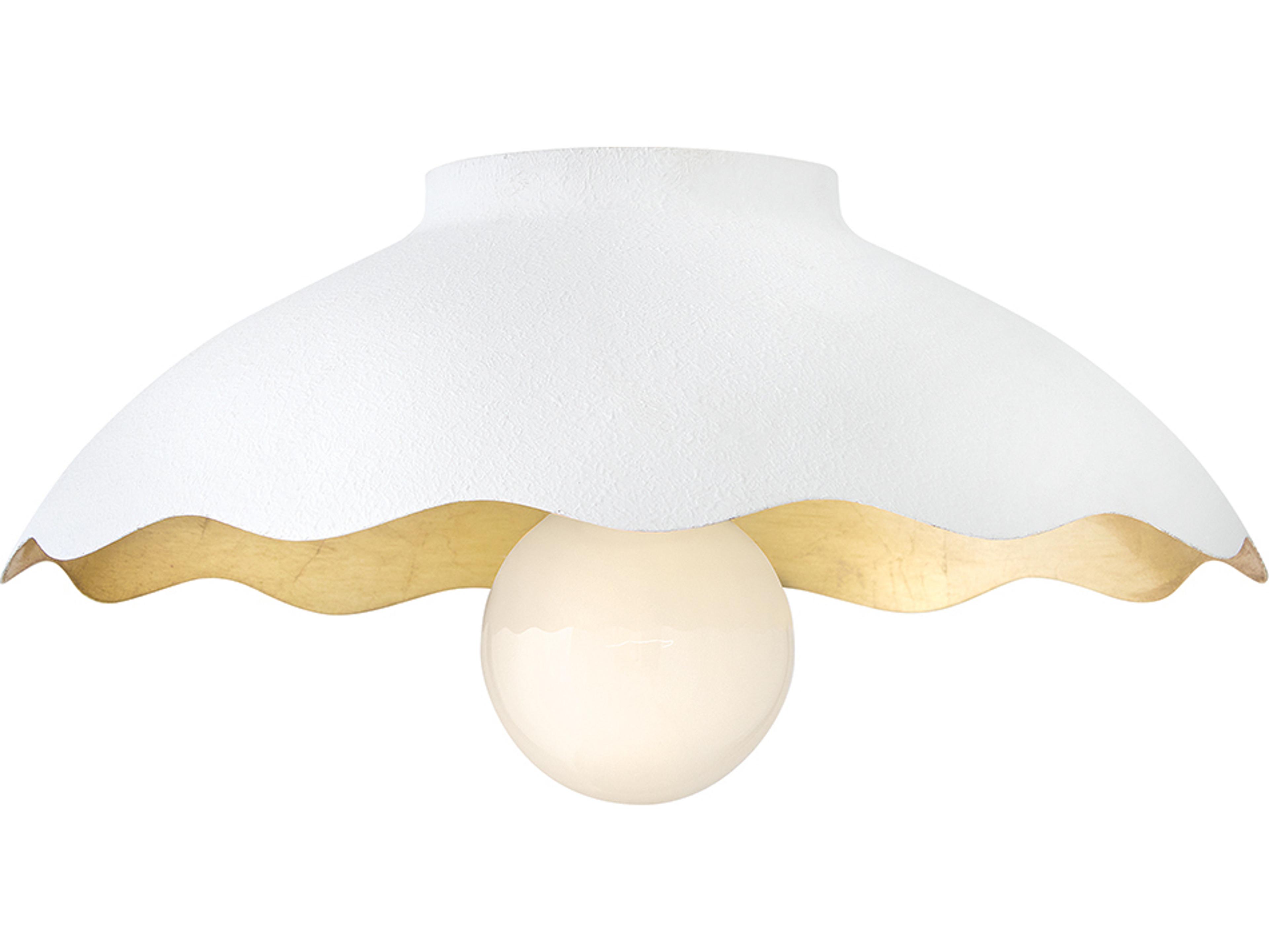 Lark Living Darla 1-Light Textured Plaster White Dome Flush Mount