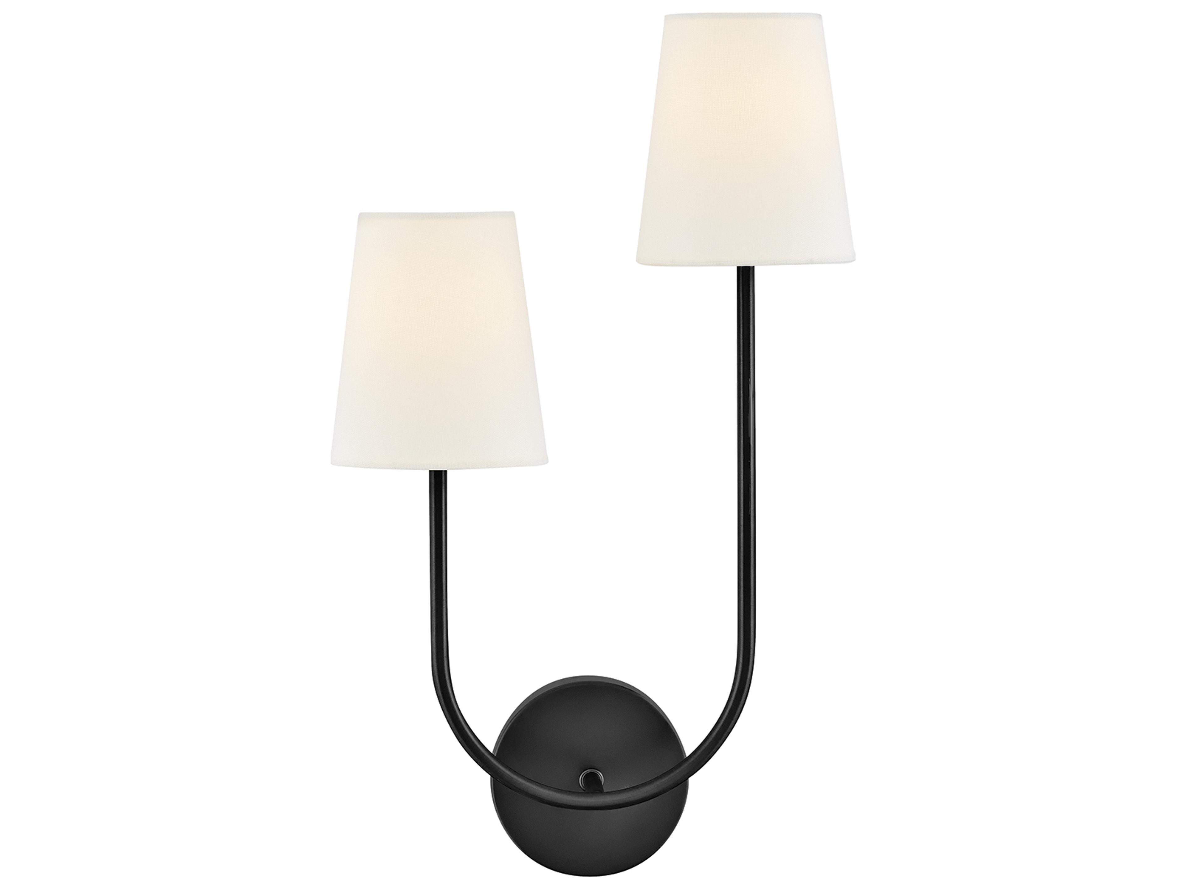 Lark Living Cora 2-Light Black Wall Sconce