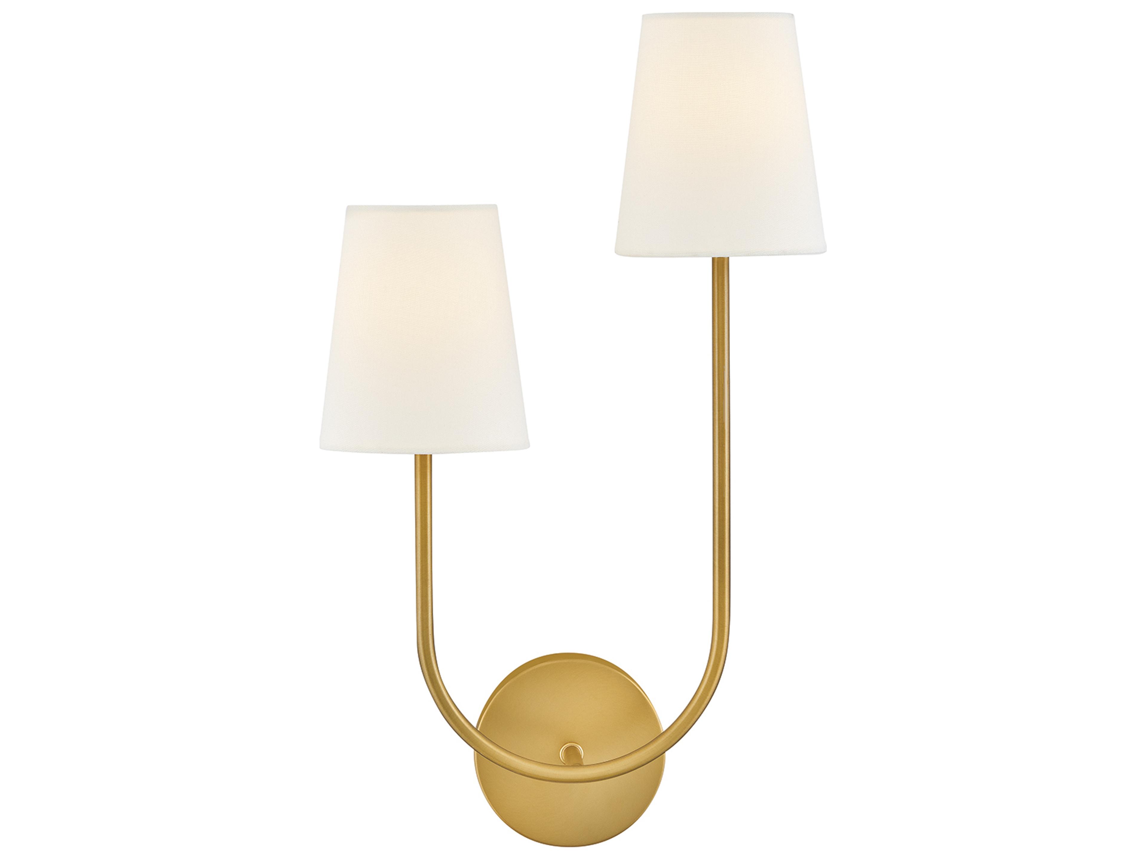 Lark Living Cora 2-Light Lacquered Brass Wall Sconce
