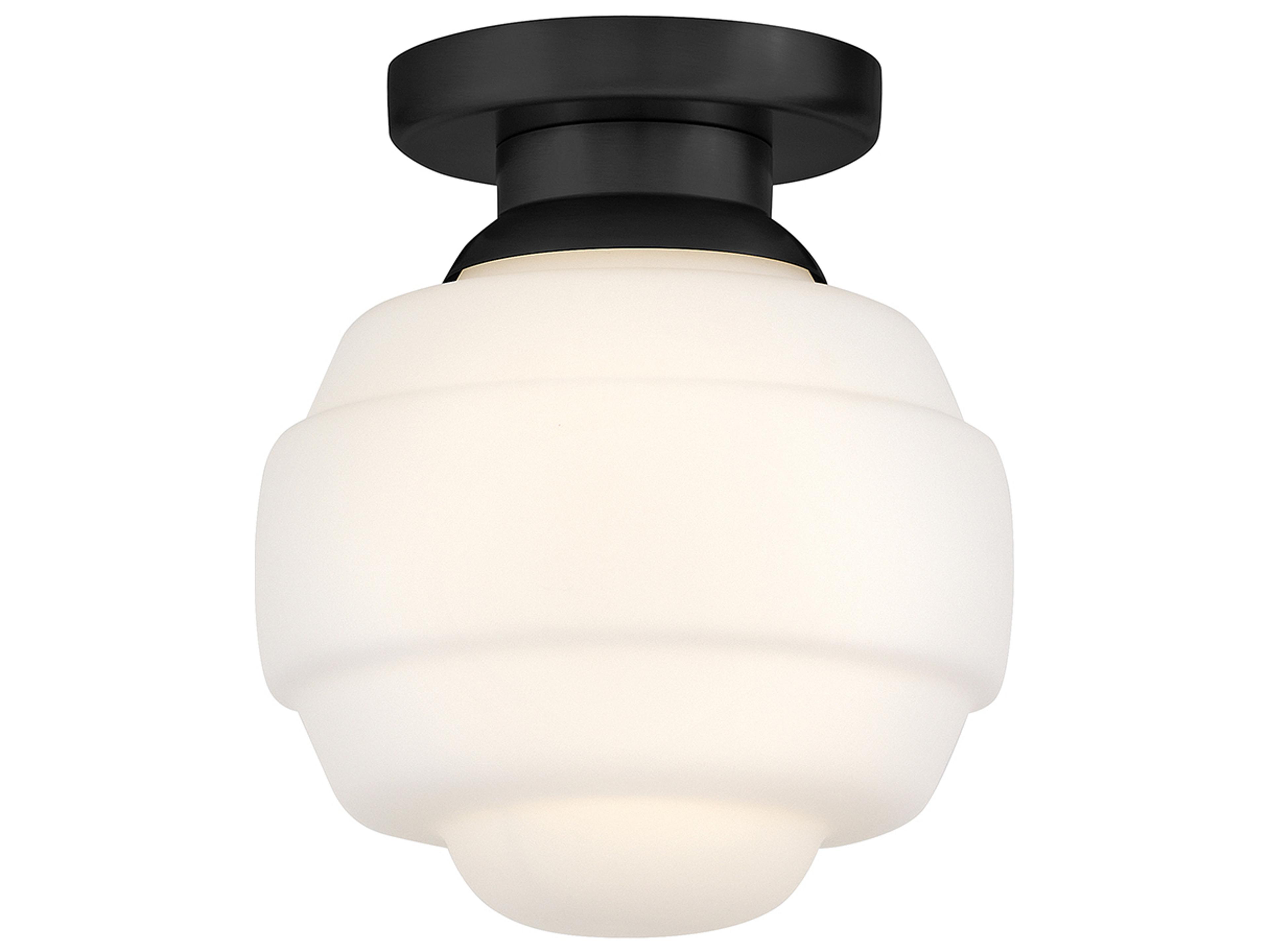 Lark Living Penny 1-Light Black Round Flush Mount