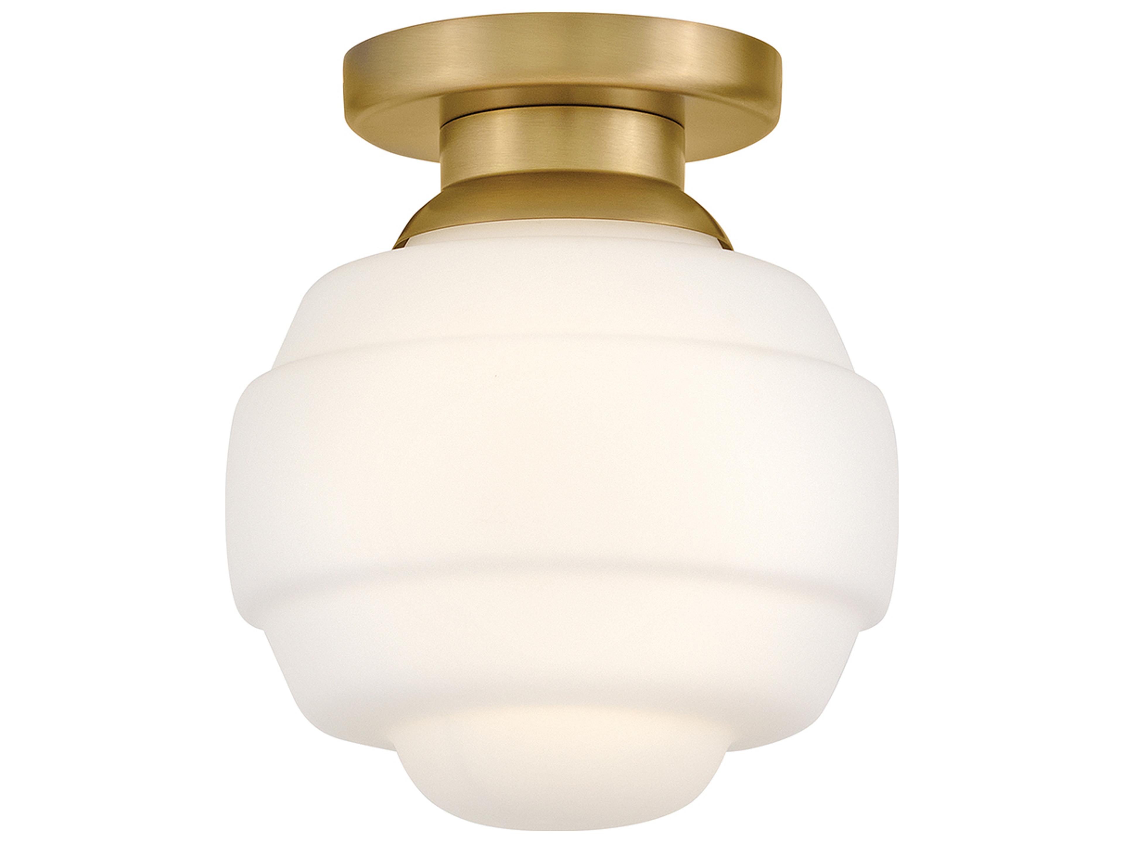 Lark Living Penny 1-Light Lacquered Brass Round Flush Mount