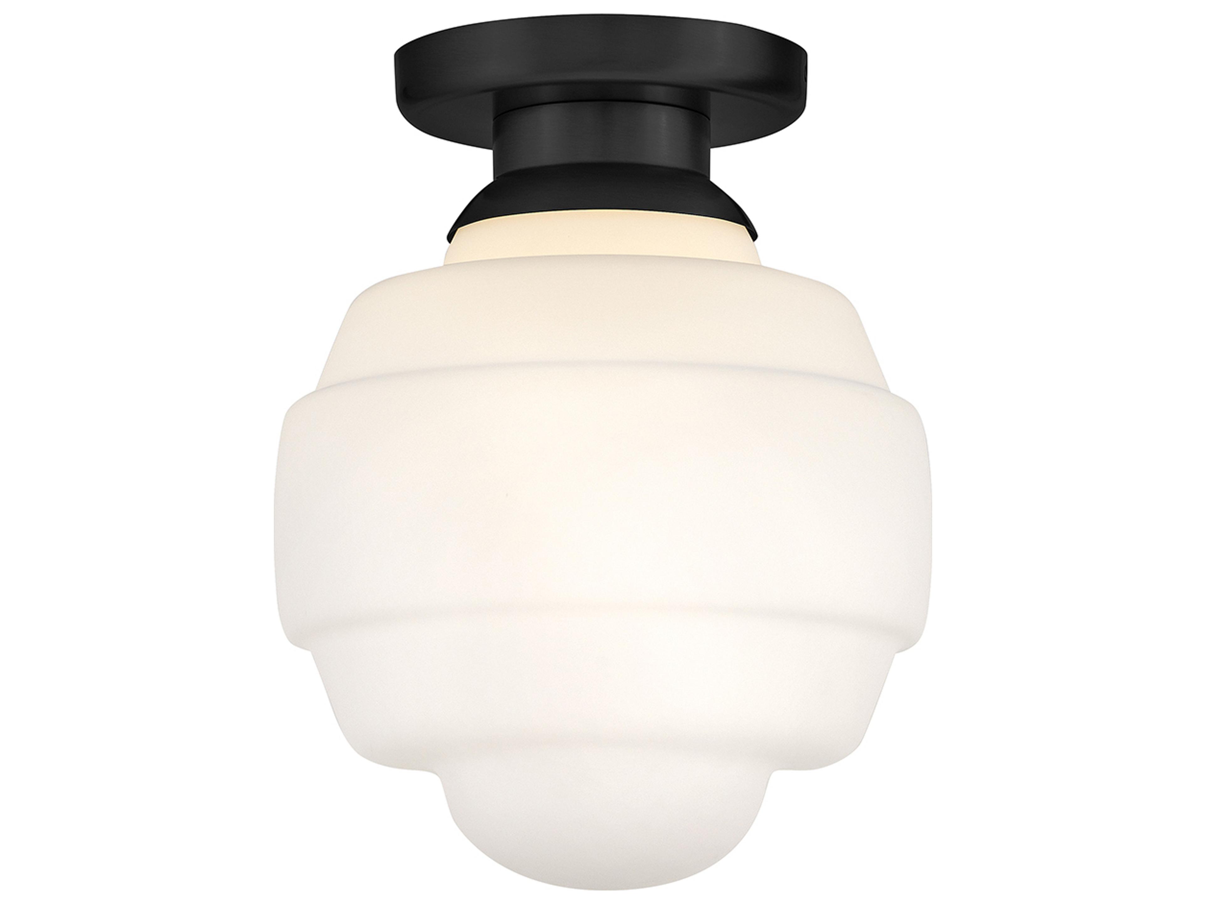 Lark Living Penny 1-Light Black Round Flush Mount